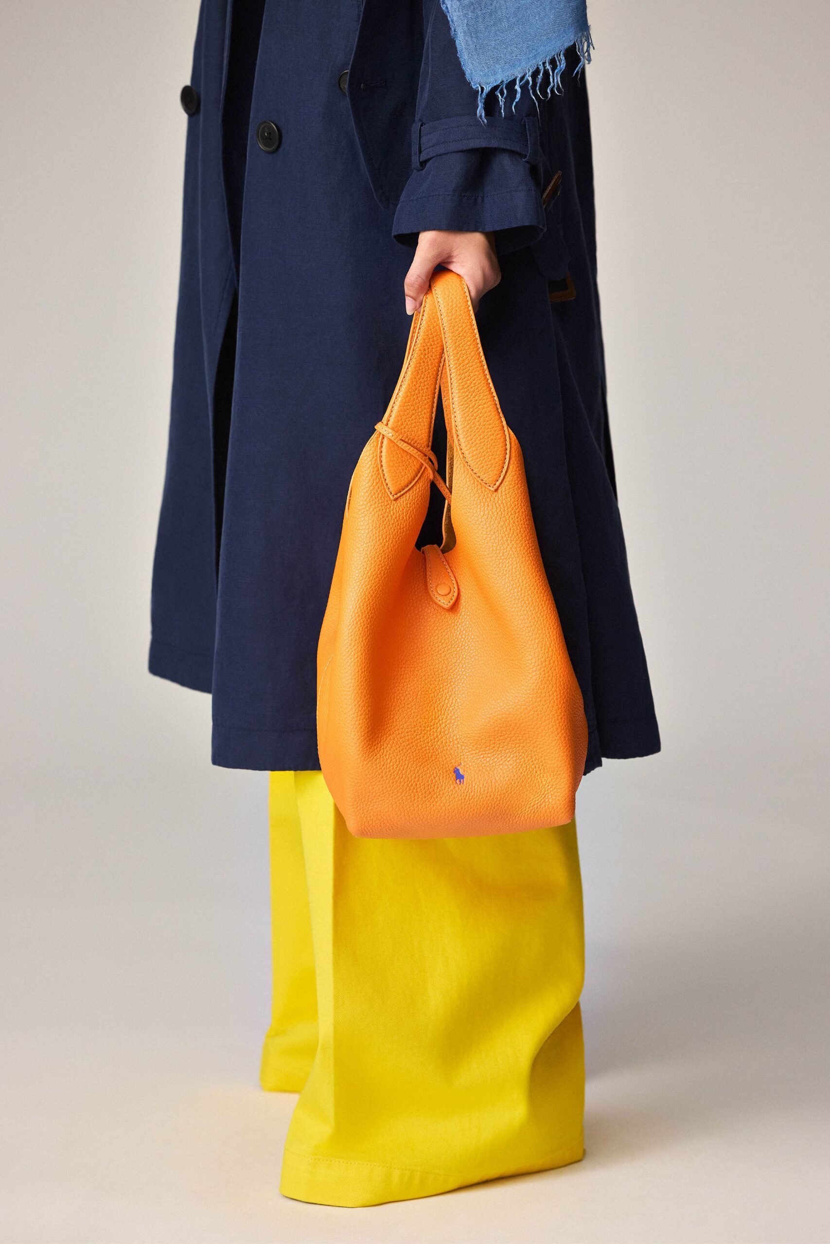 orange leather bag