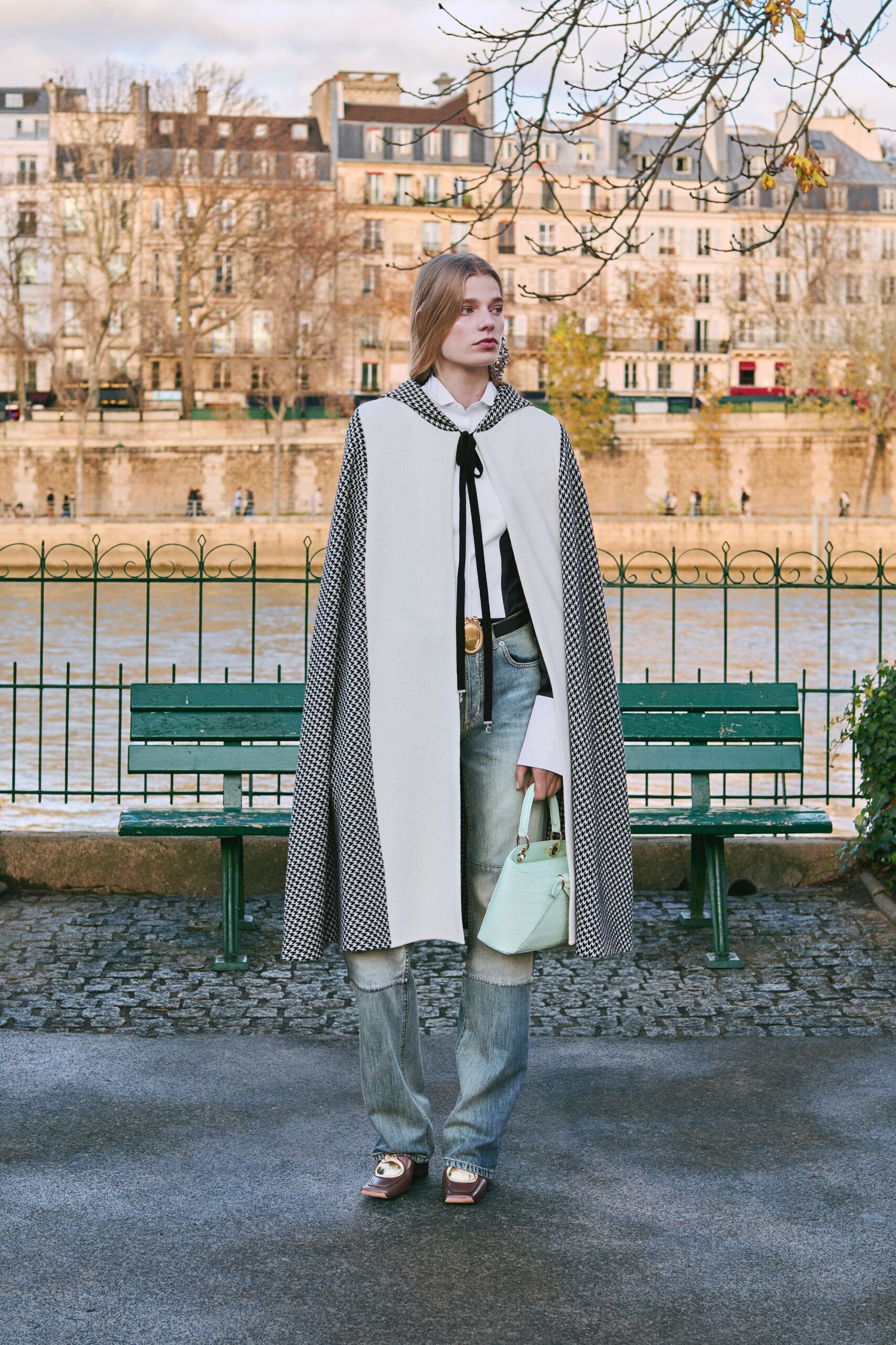 teal leather bag