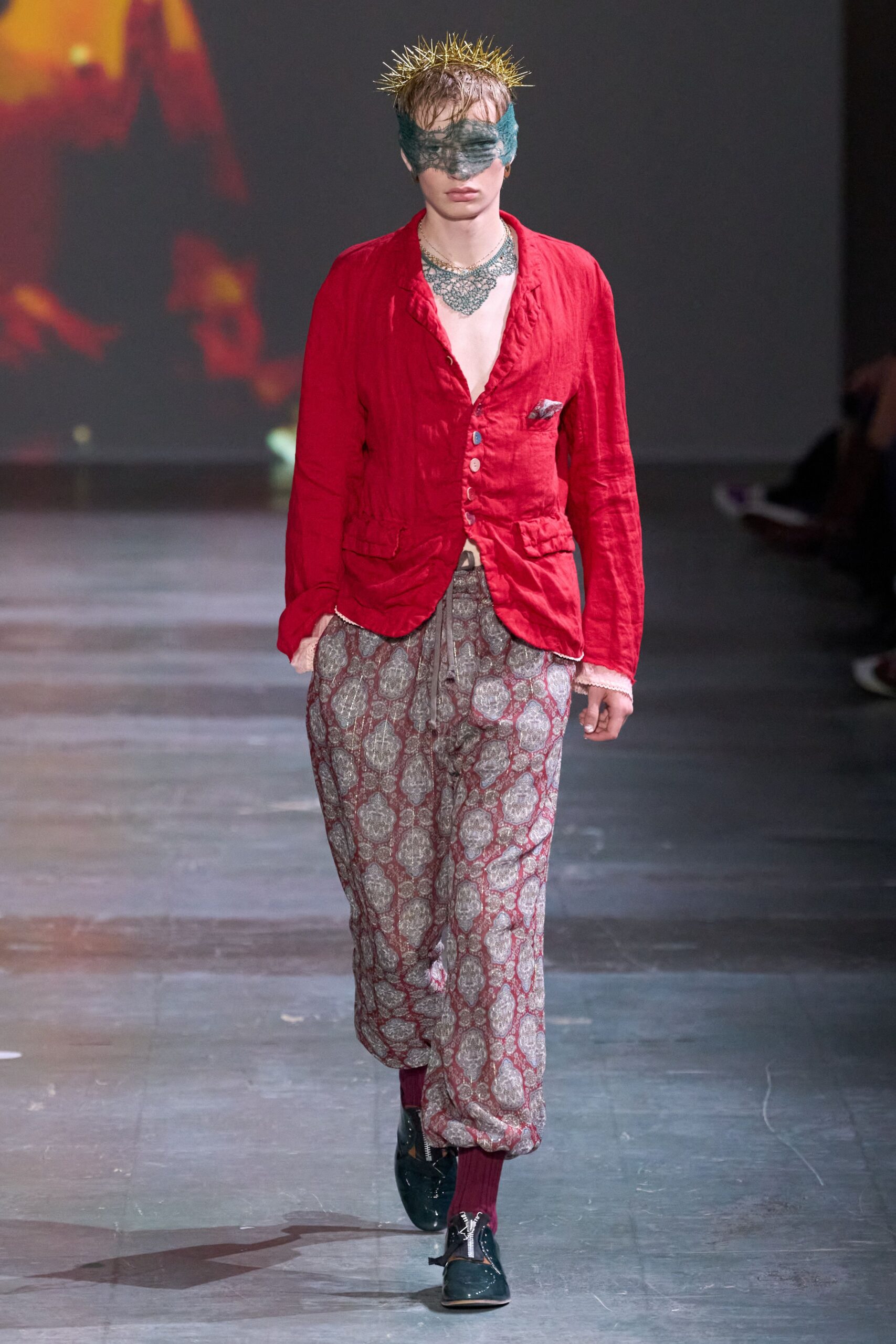 multi cotton relaxed printed pants