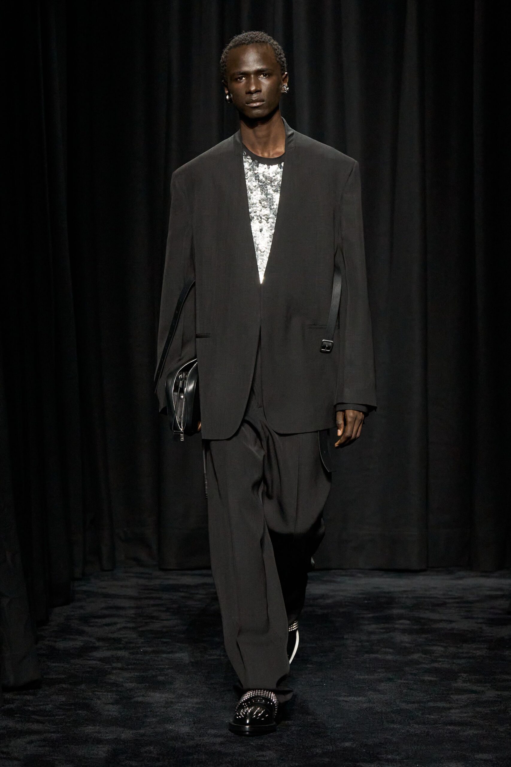 black blazer with sequined top