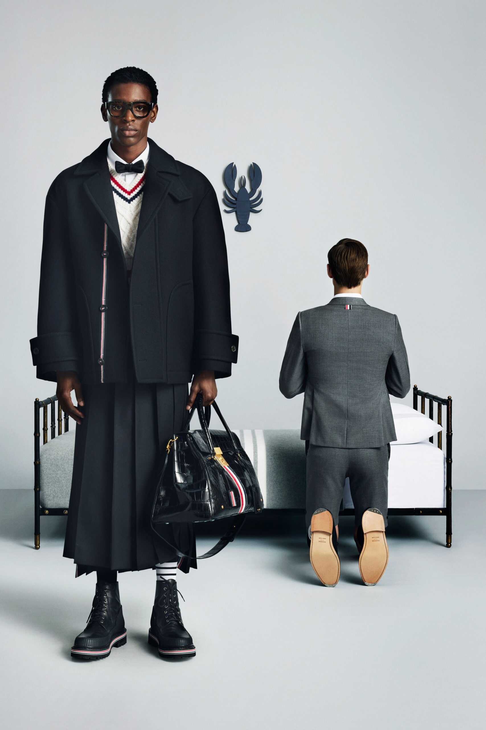 oversized black wool coat