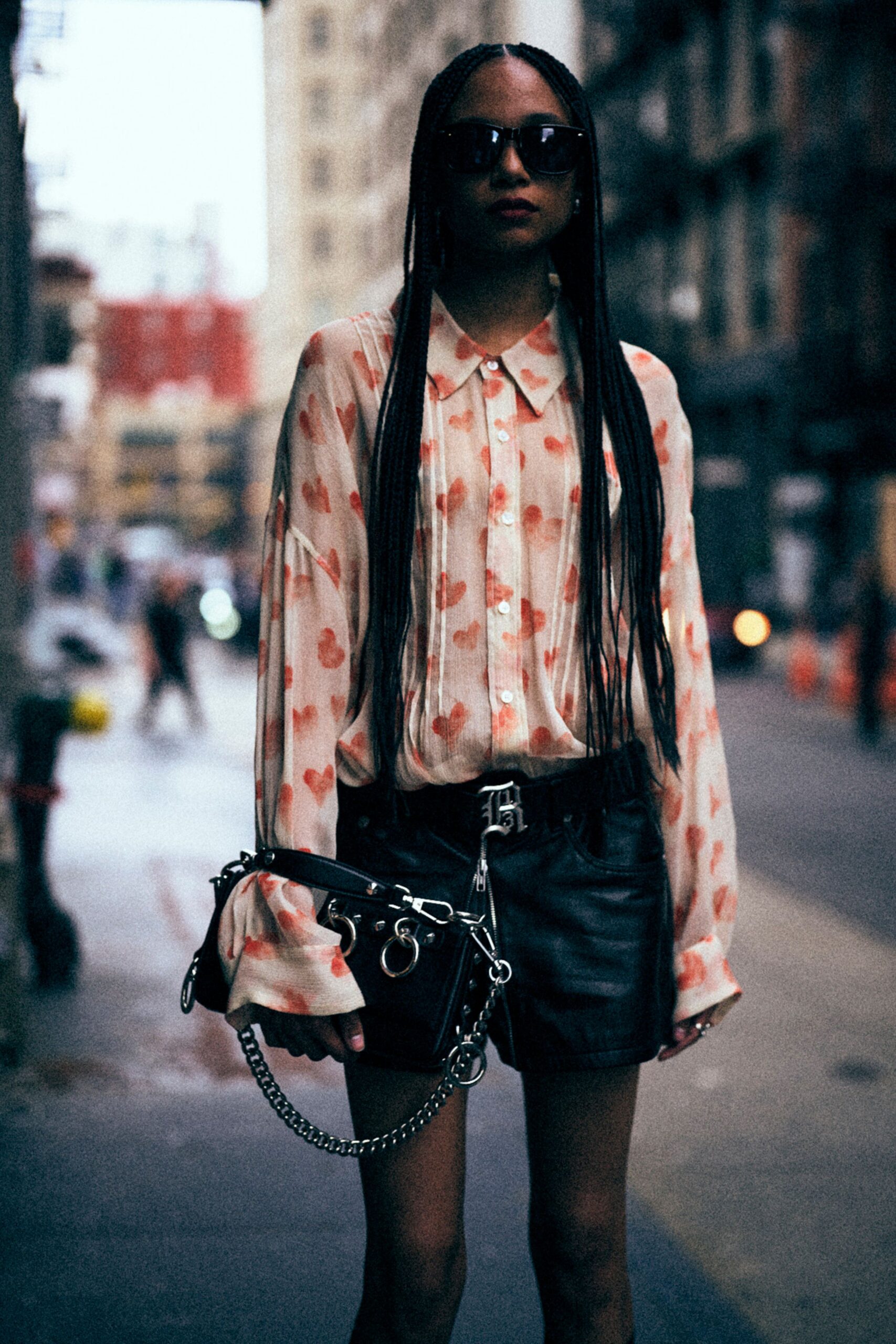 white silk long-sleeve collared relaxed floral shirt