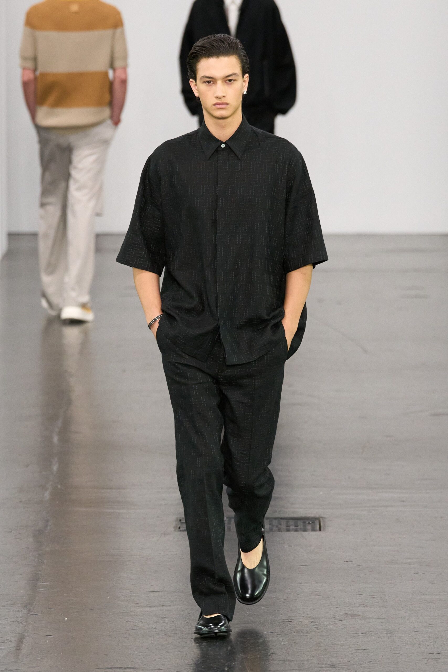 black relaxed shirt and pants