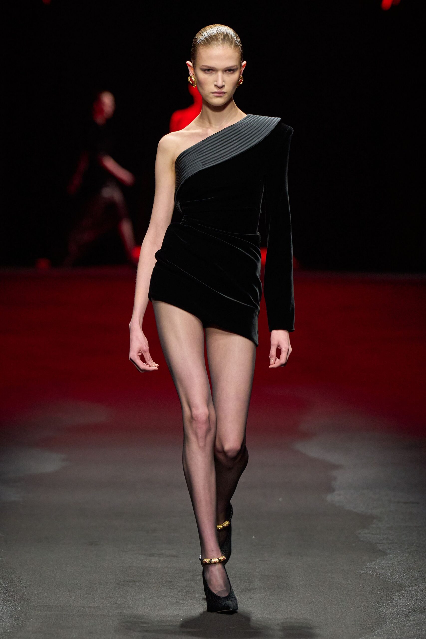 black velvet mini dress