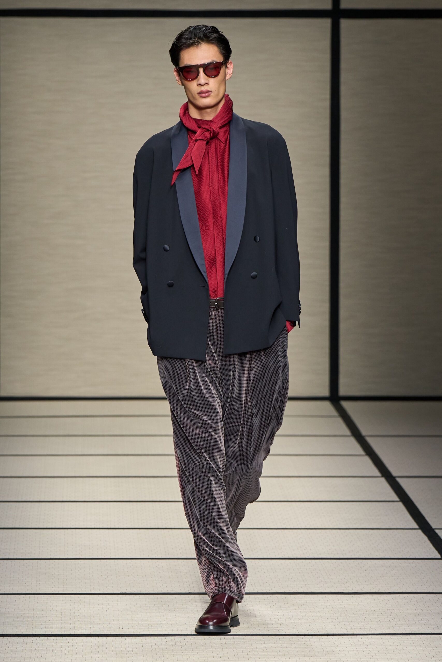 red silk scarf
