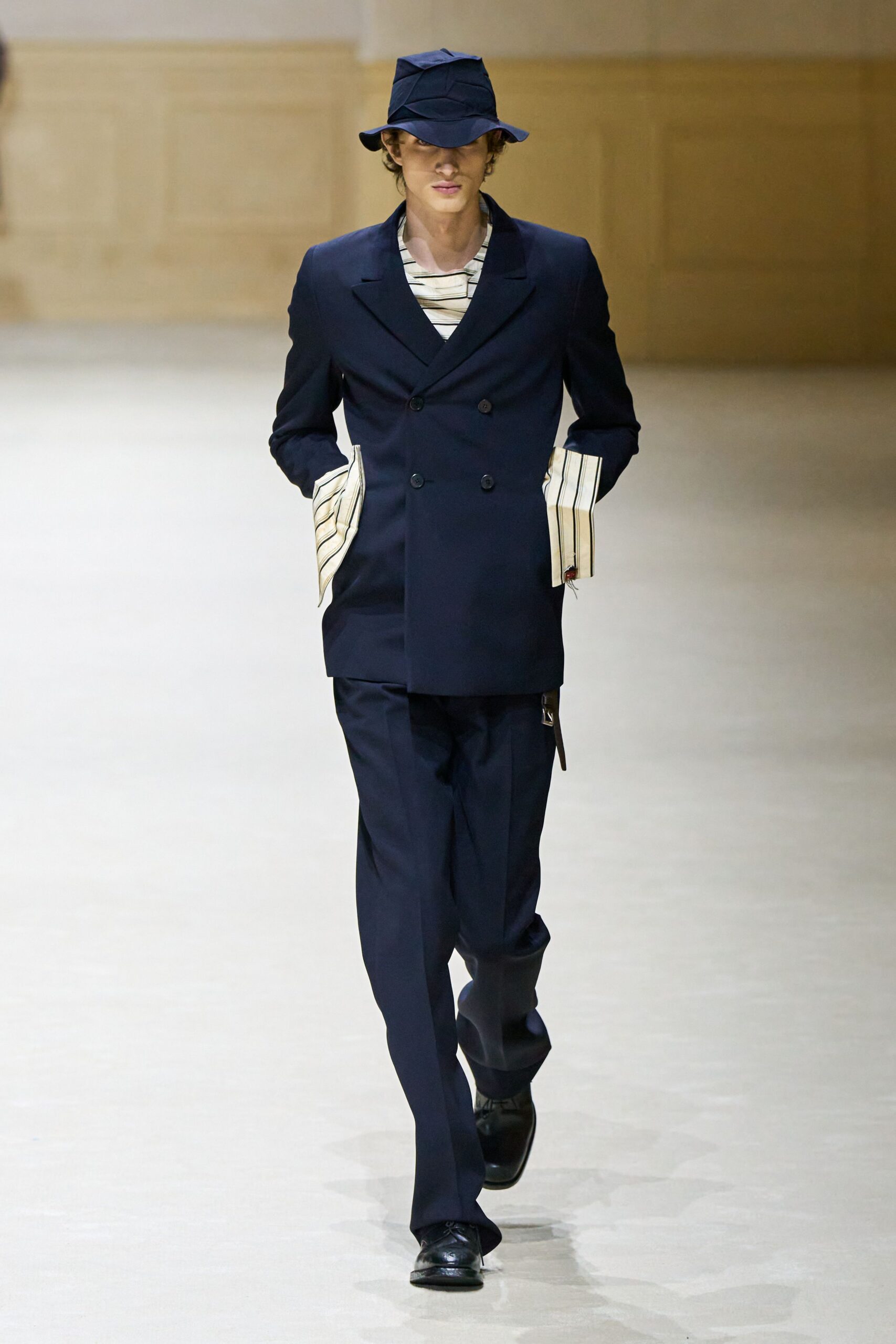 navy tailored blazer and pants