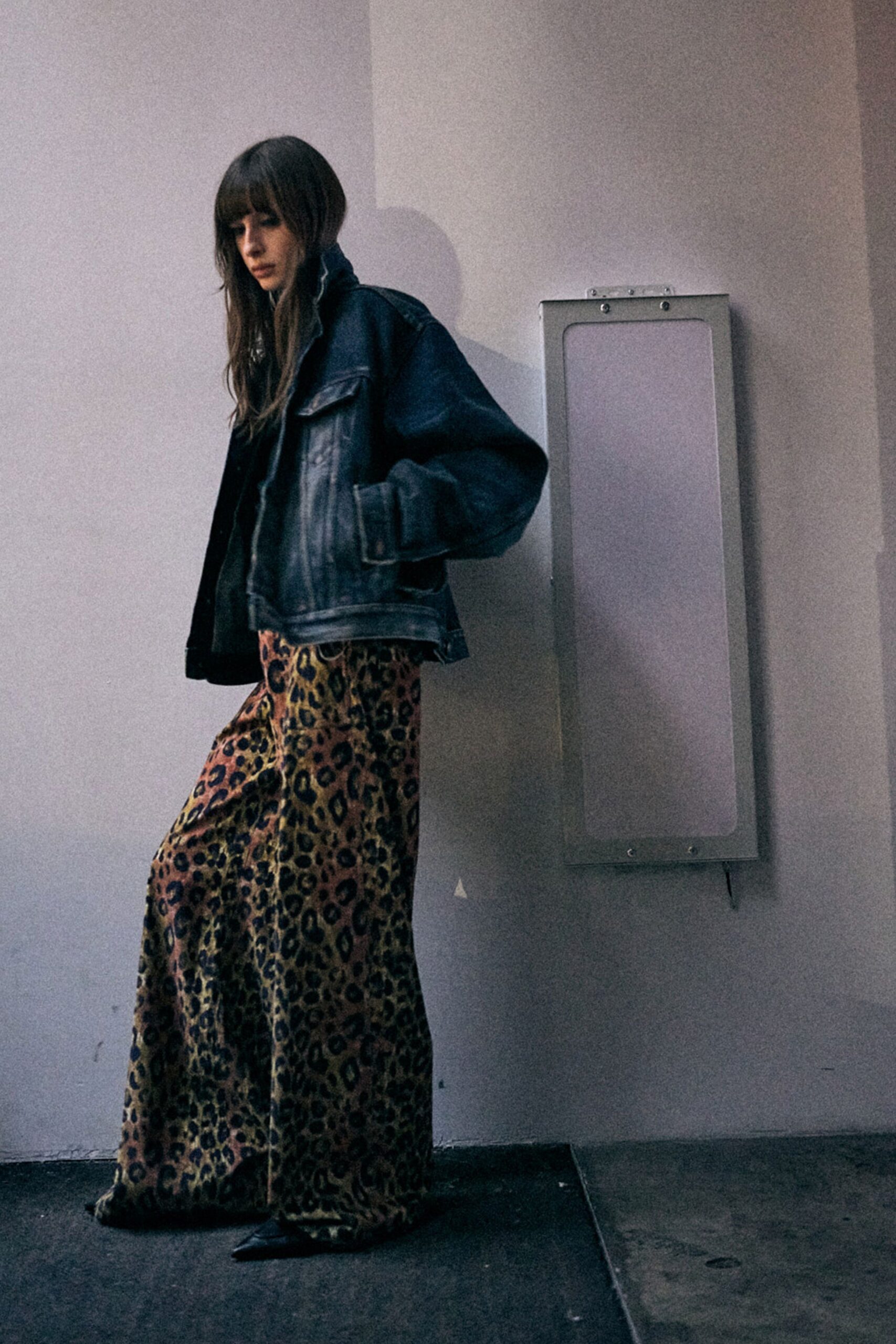 multi relaxed animal-print maxi pants