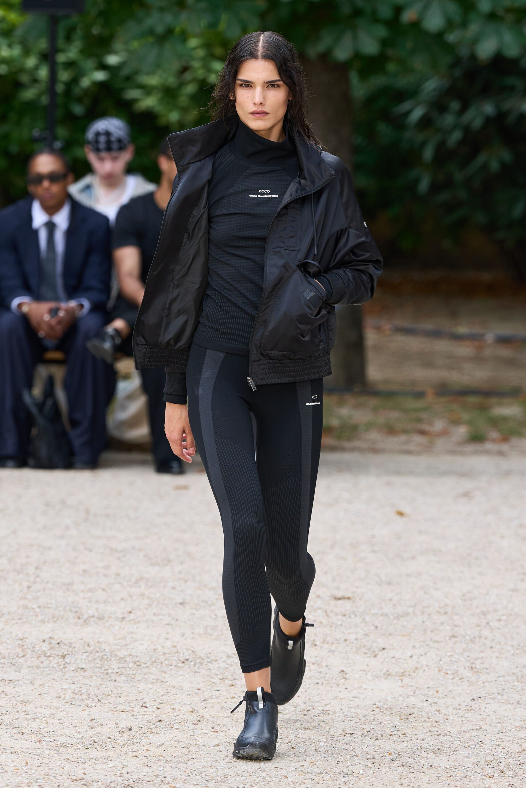 black relaxed jacket with fitted top