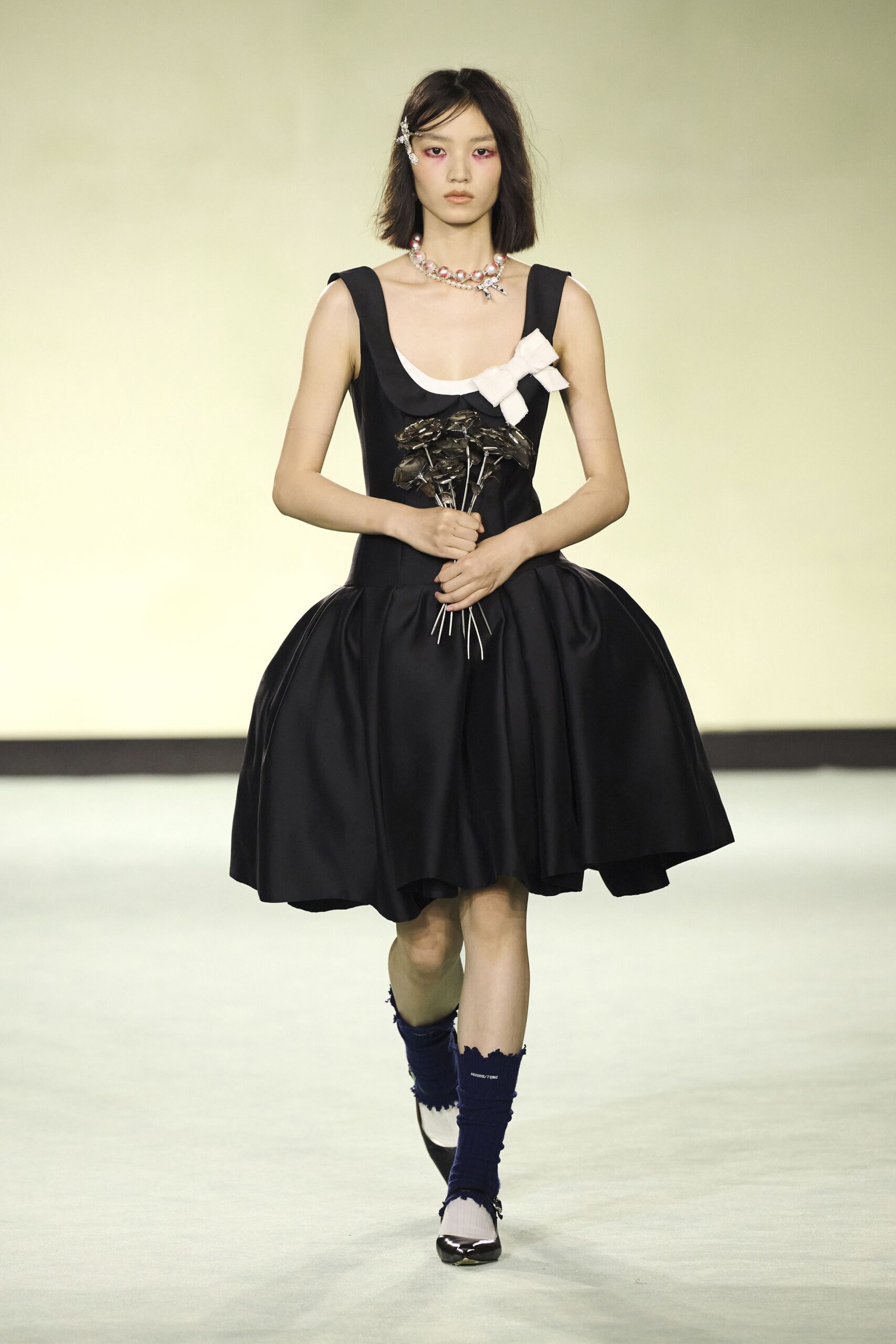 black silk sleeveless mini dress