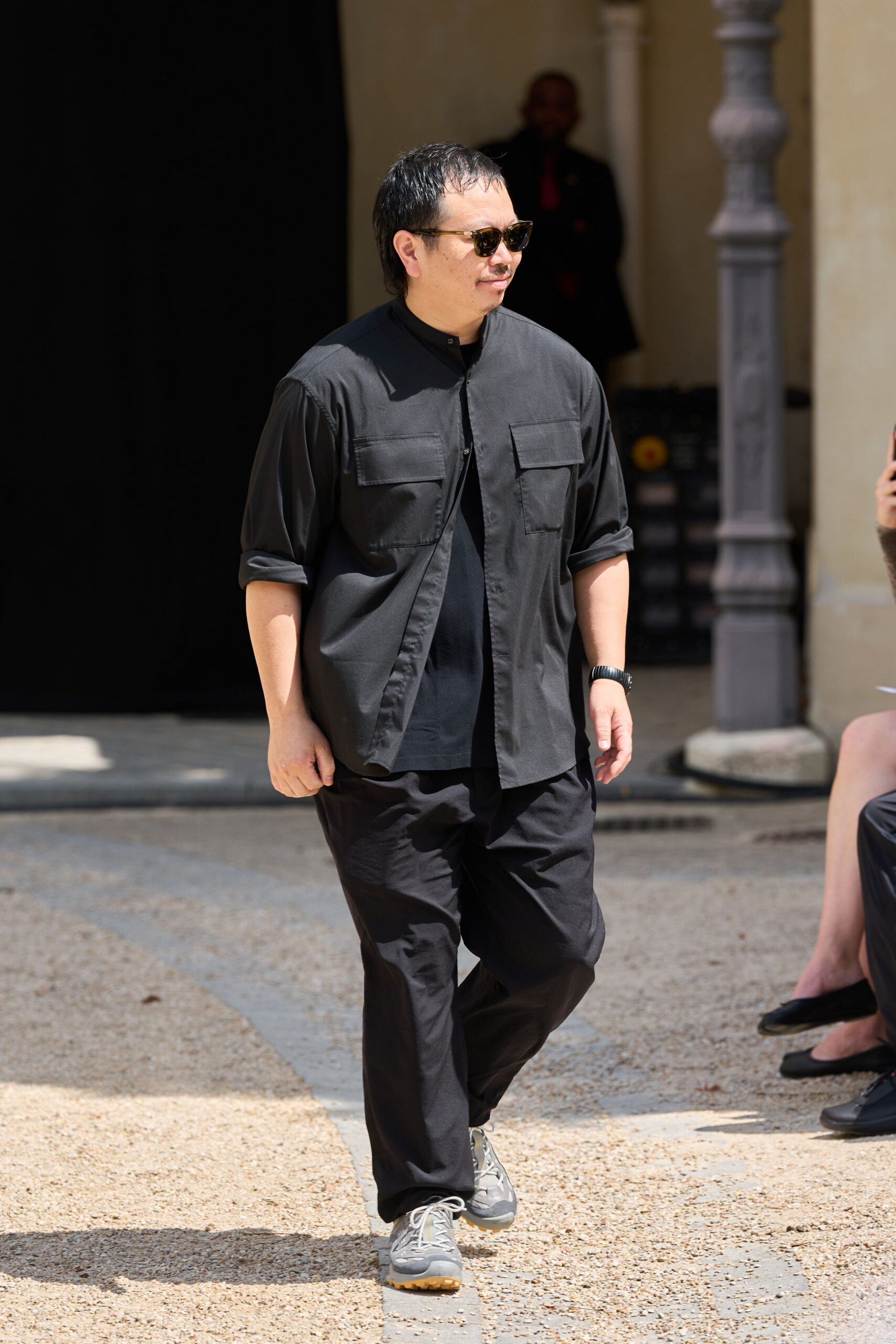 black relaxed shirt and pants