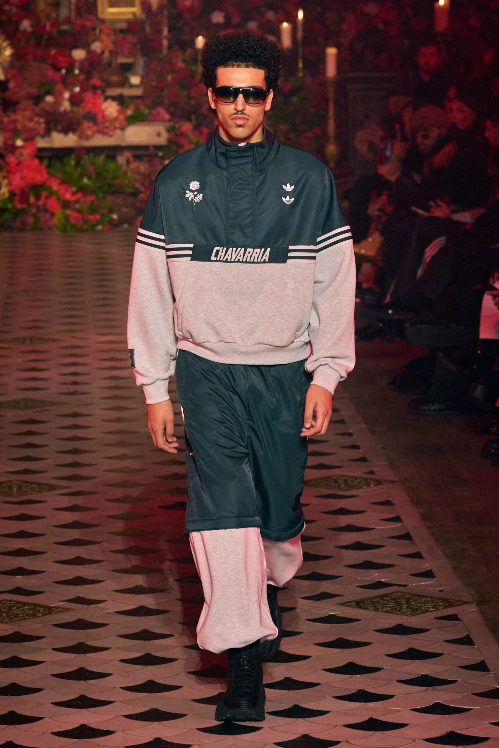 black and gray relaxed tracksuit