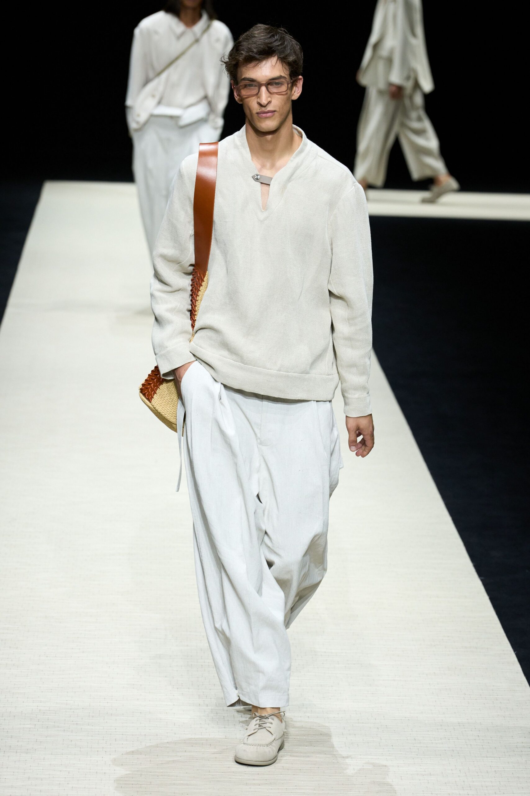 white relaxed top and pants