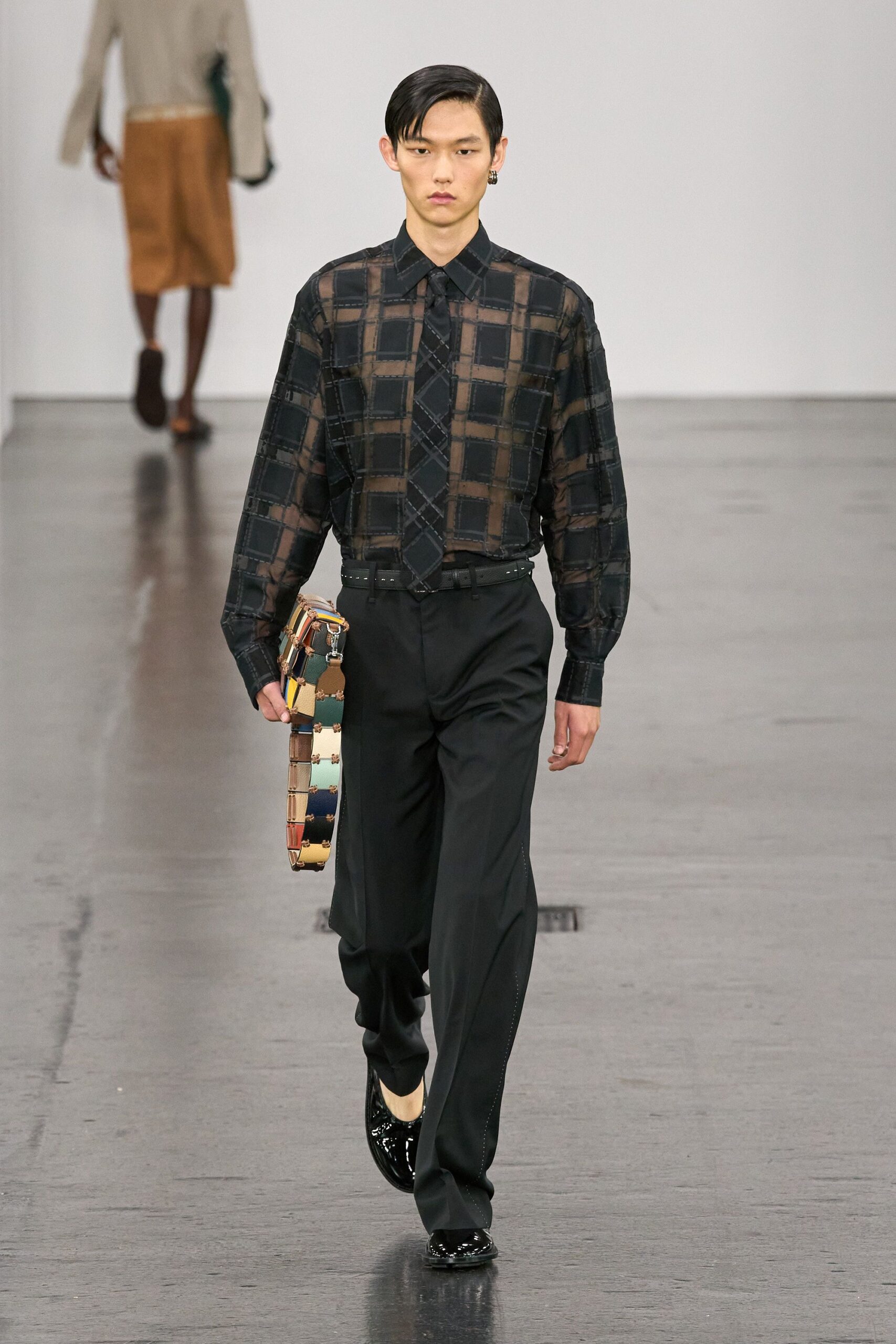 black checked shirt with pants