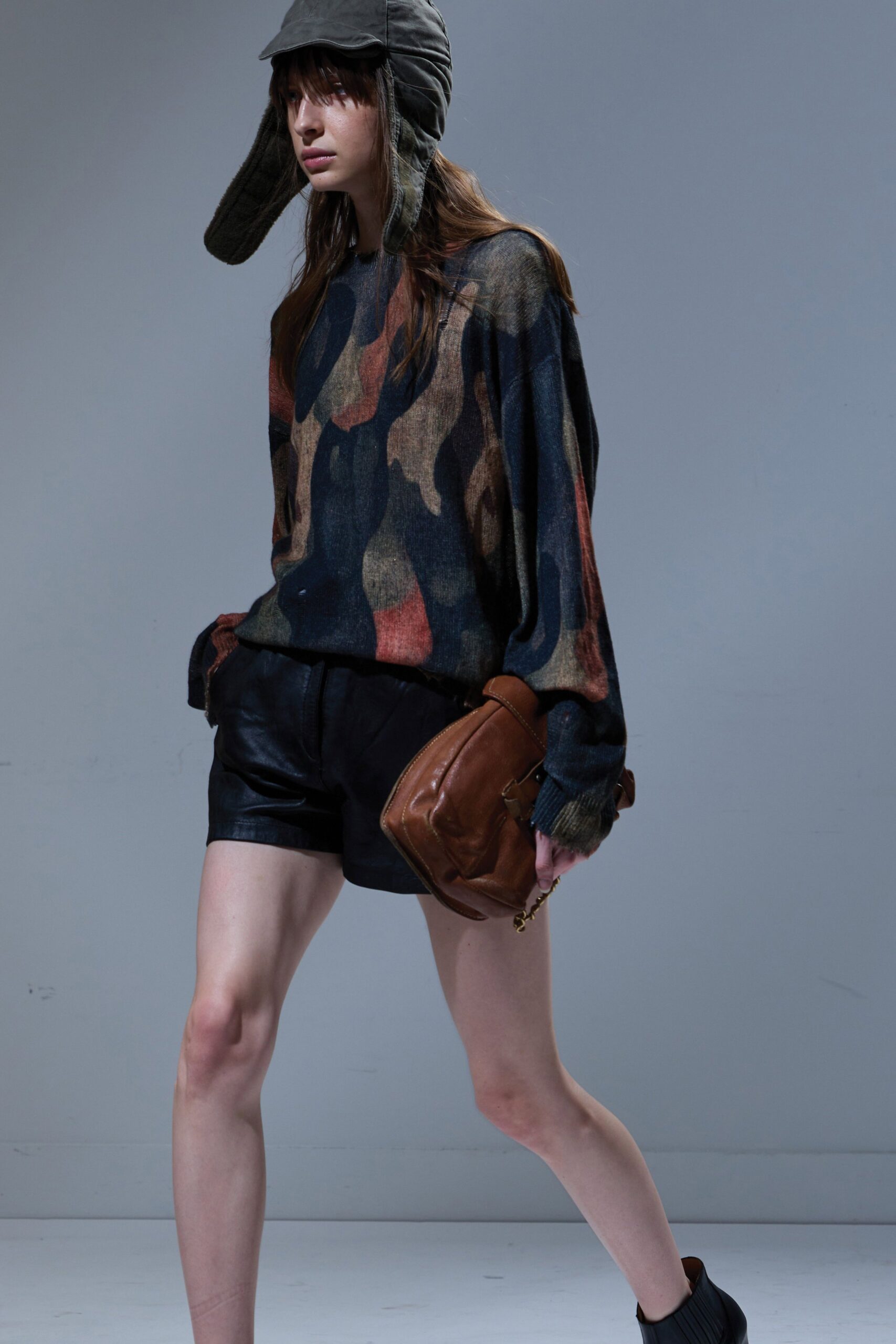 multi wool long-sleeve relaxed printed sweater