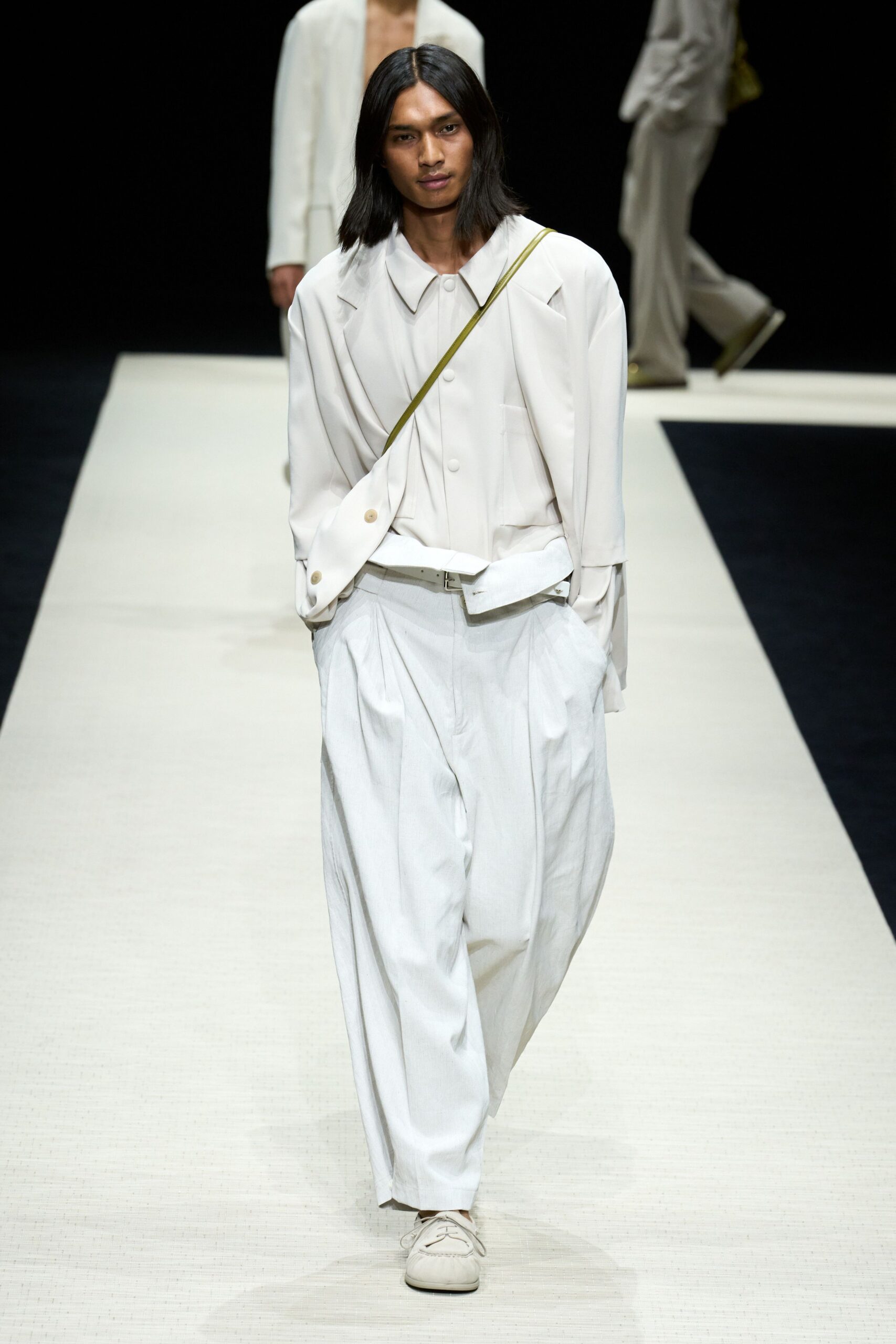white relaxed blazer and shirt