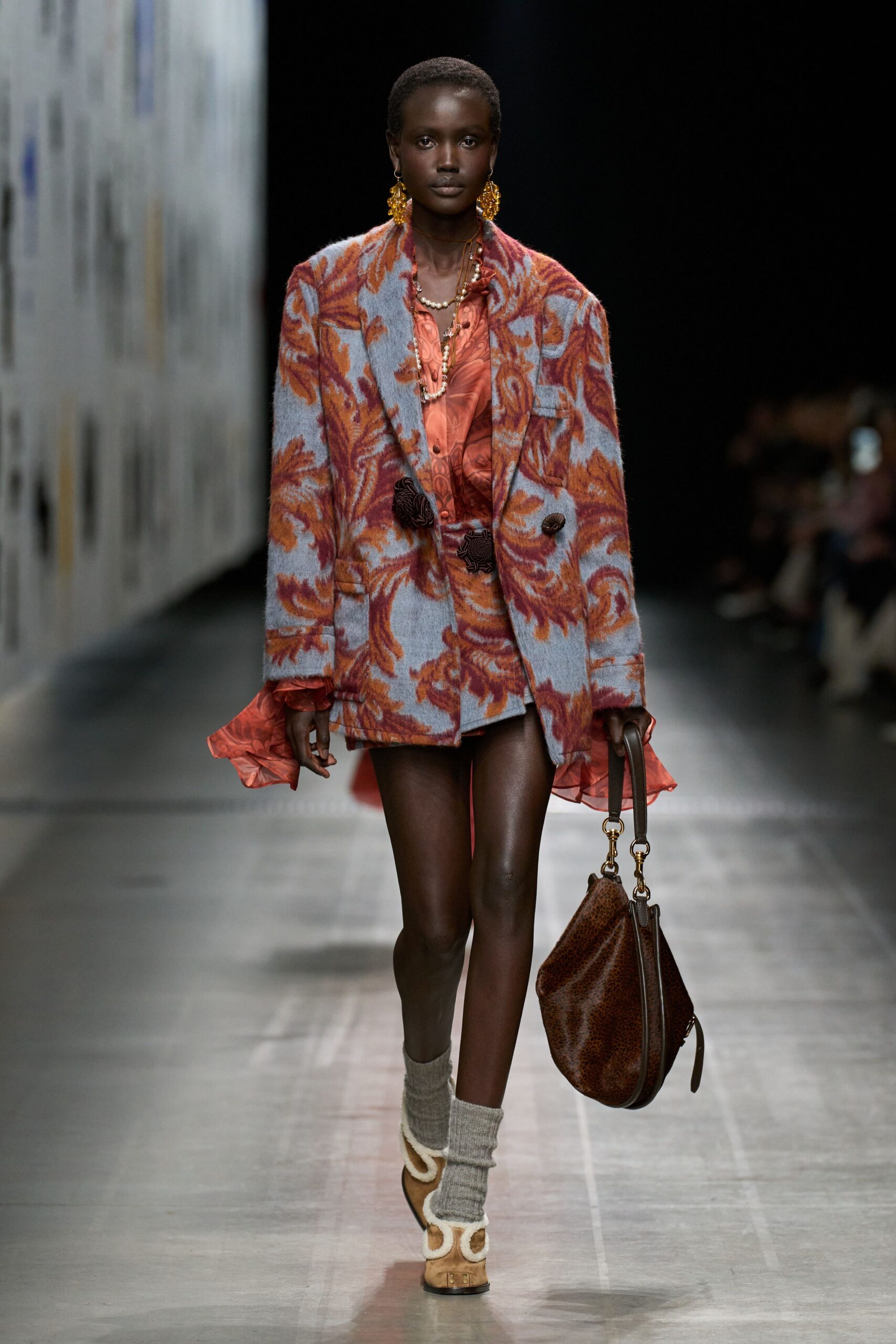 floral blazer with mini skirt