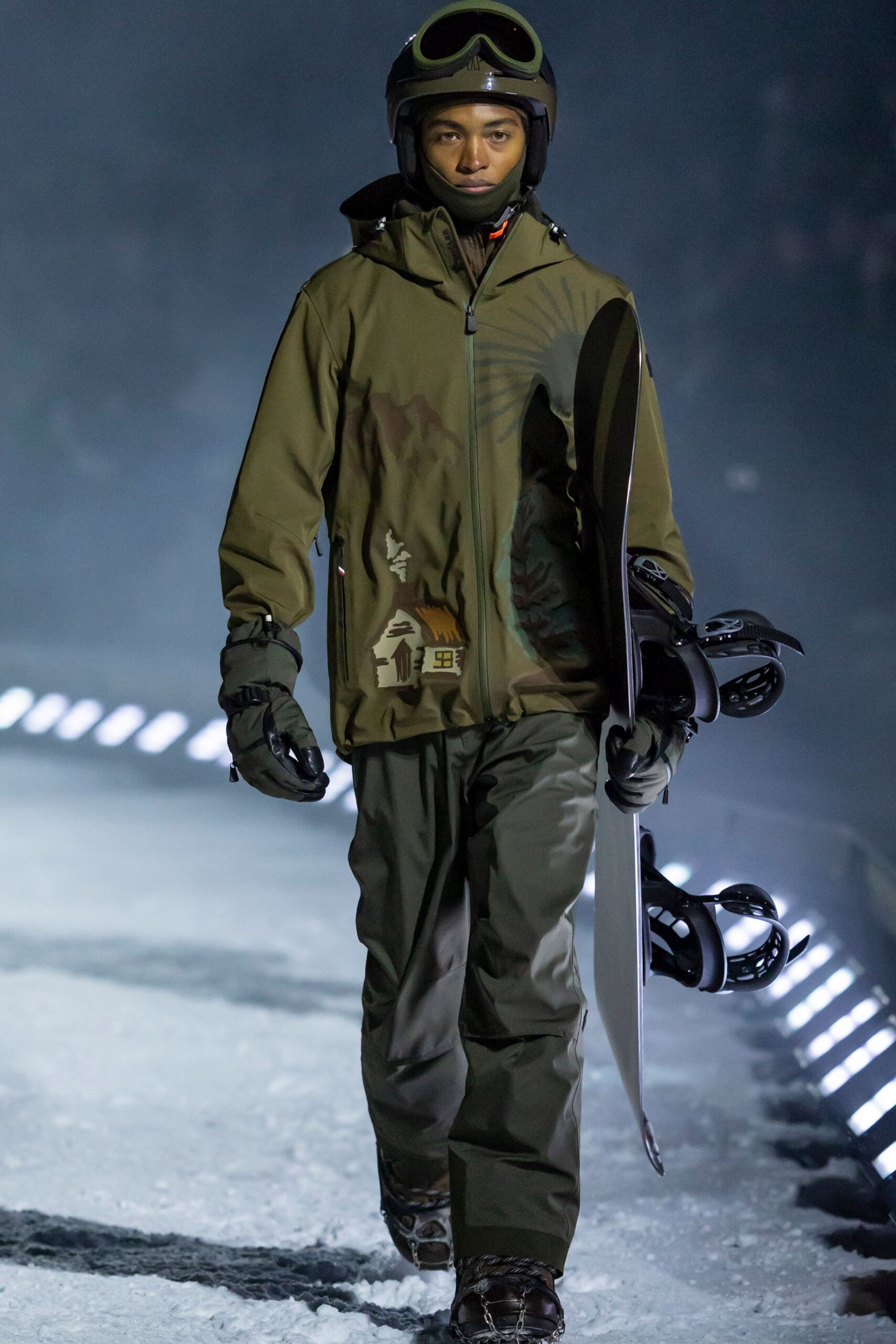 green relaxed jacket and pants