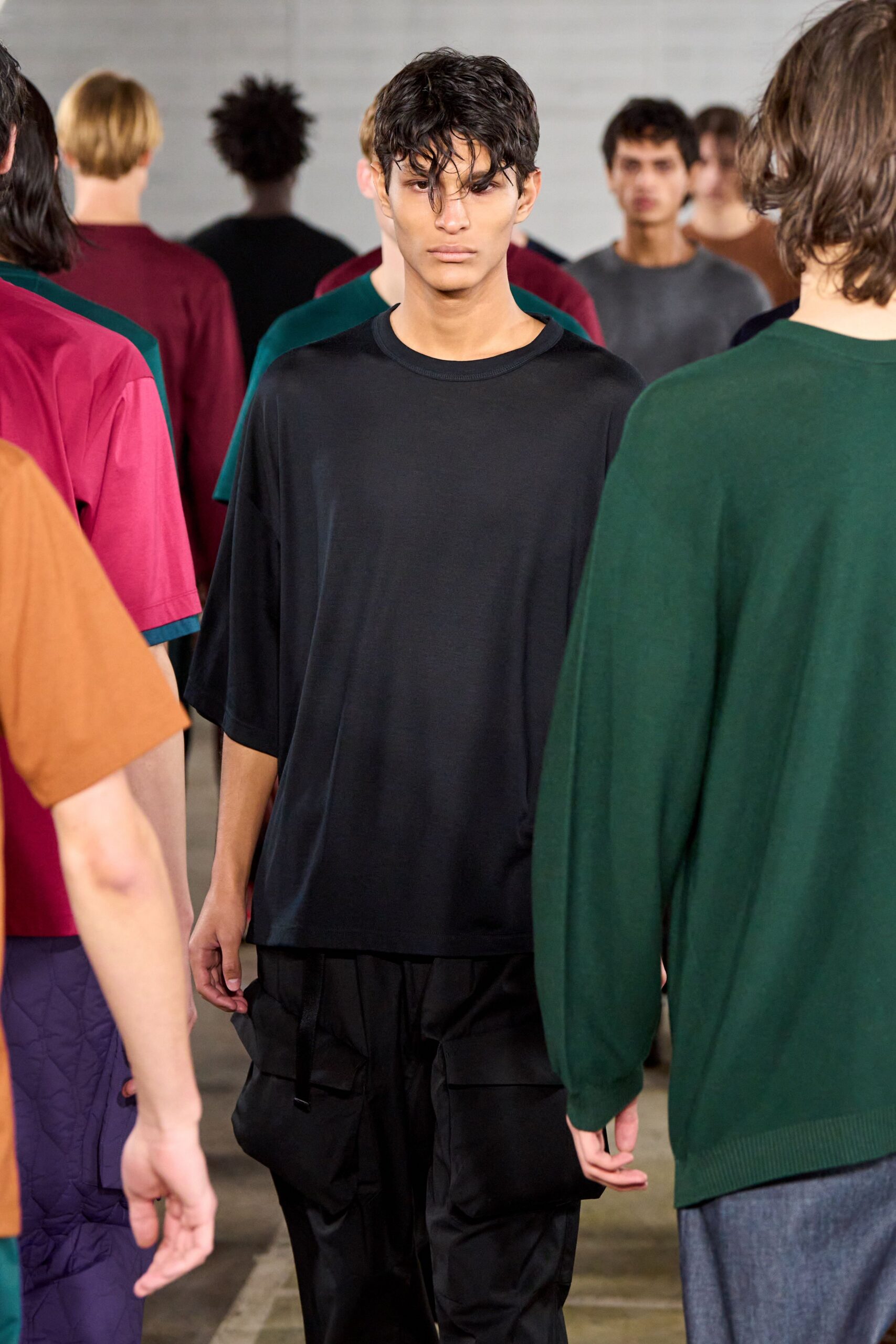 black relaxed t-shirt and pants