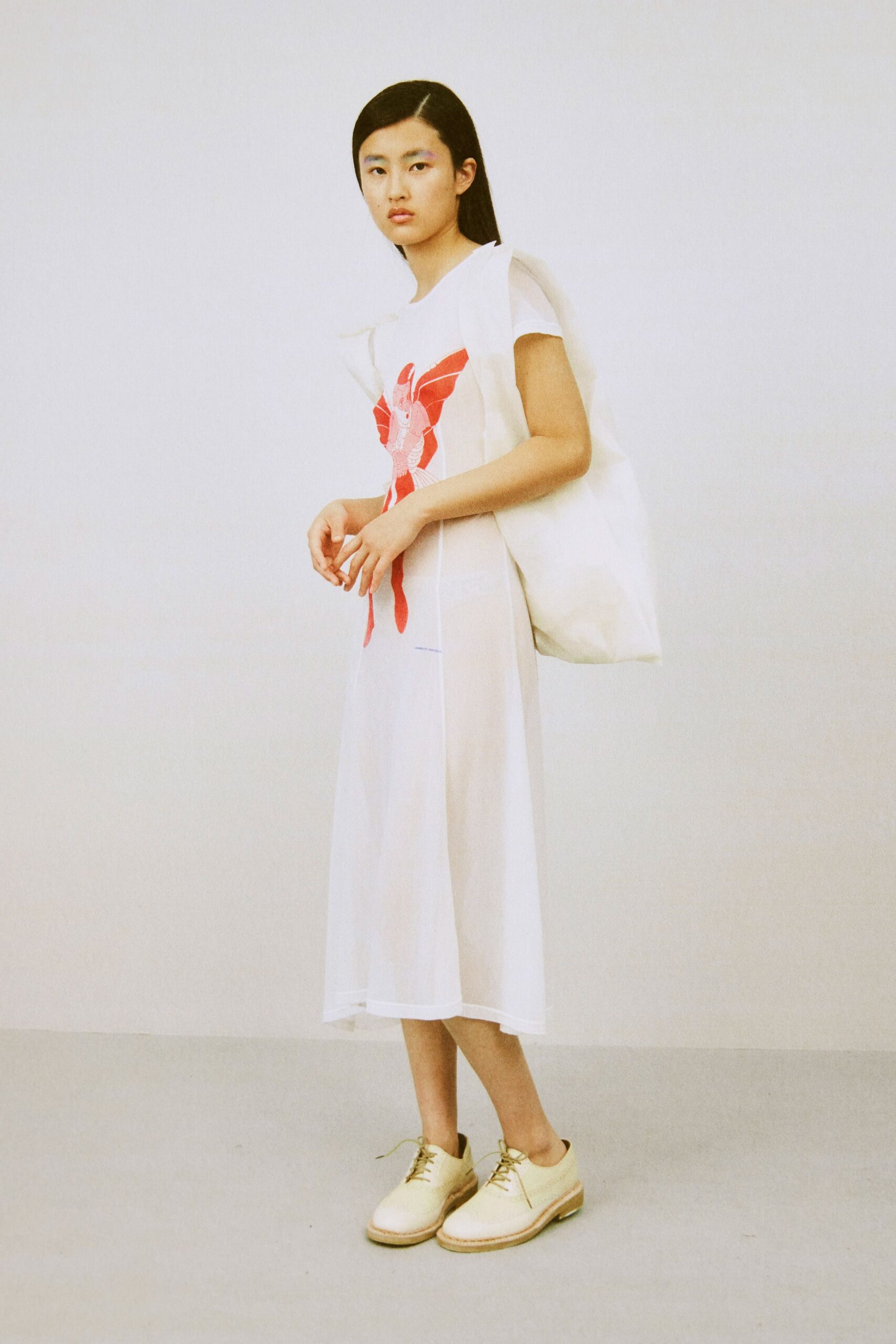white chiffon short-sleeve v-neck fitted layered sheer dress