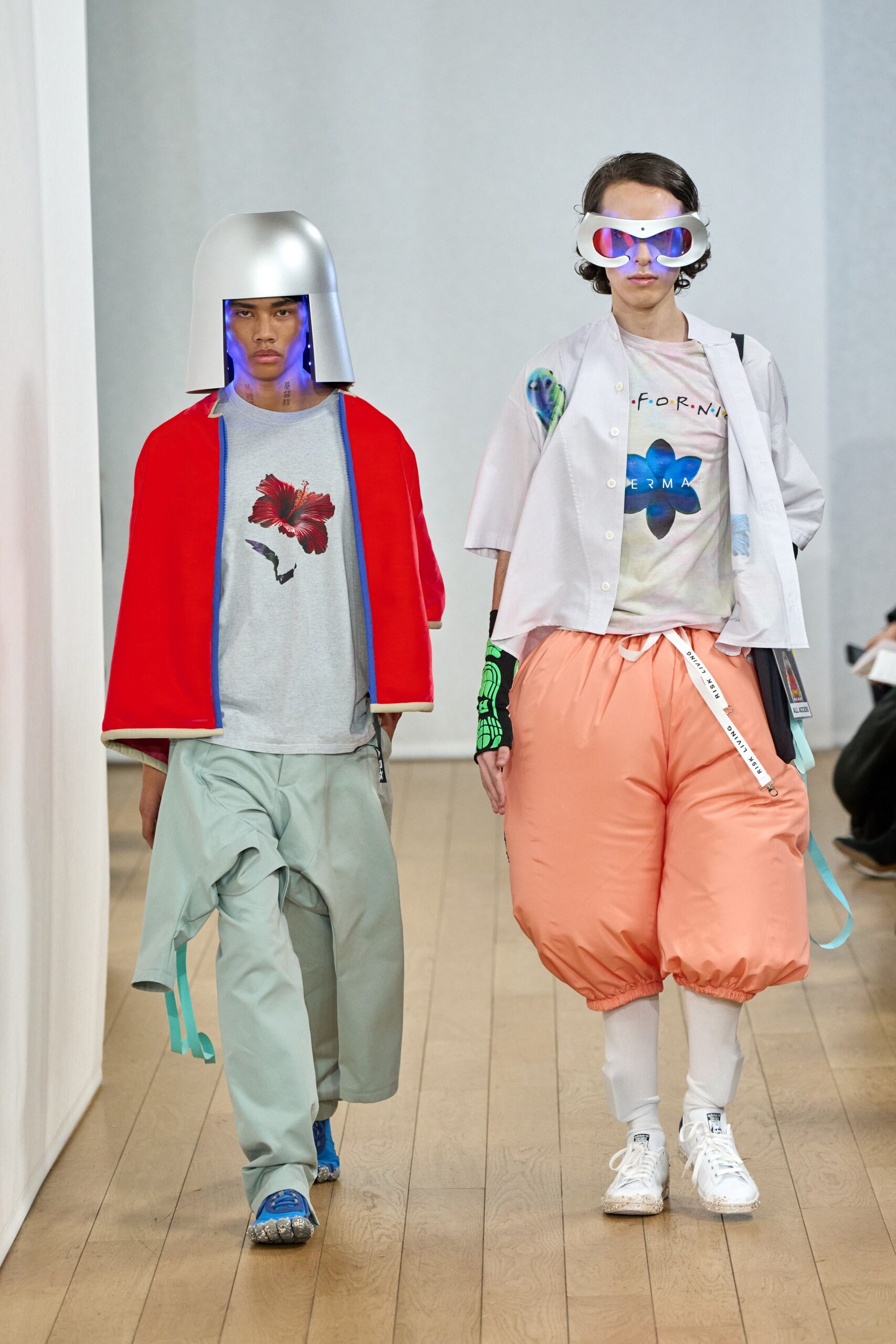 colorful fashion runway outfits