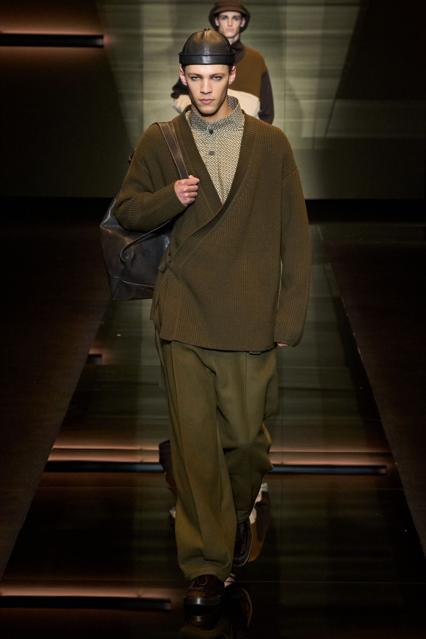 brown wool relaxed sweater