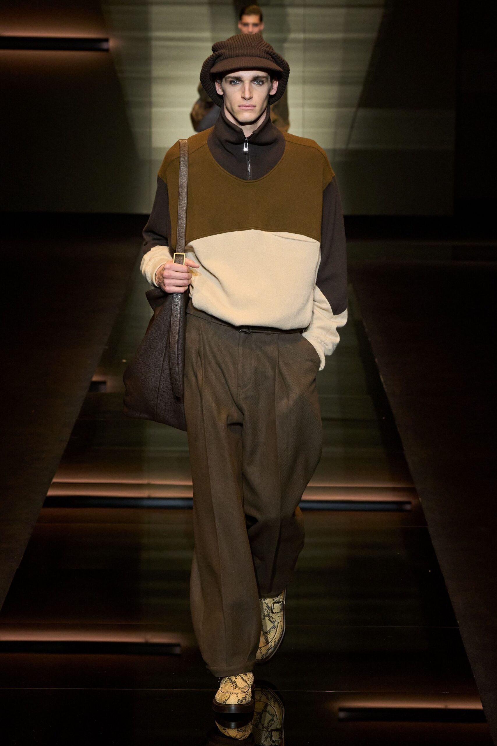 brown relaxed hoodie and pants