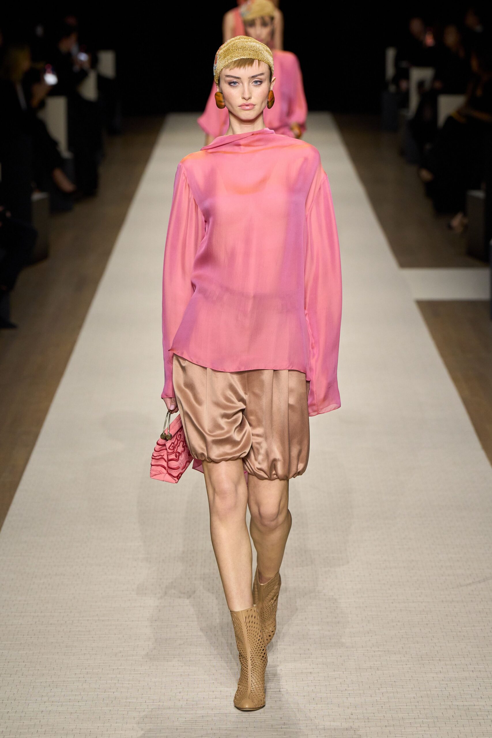 beige satin fitted pencil short skirt