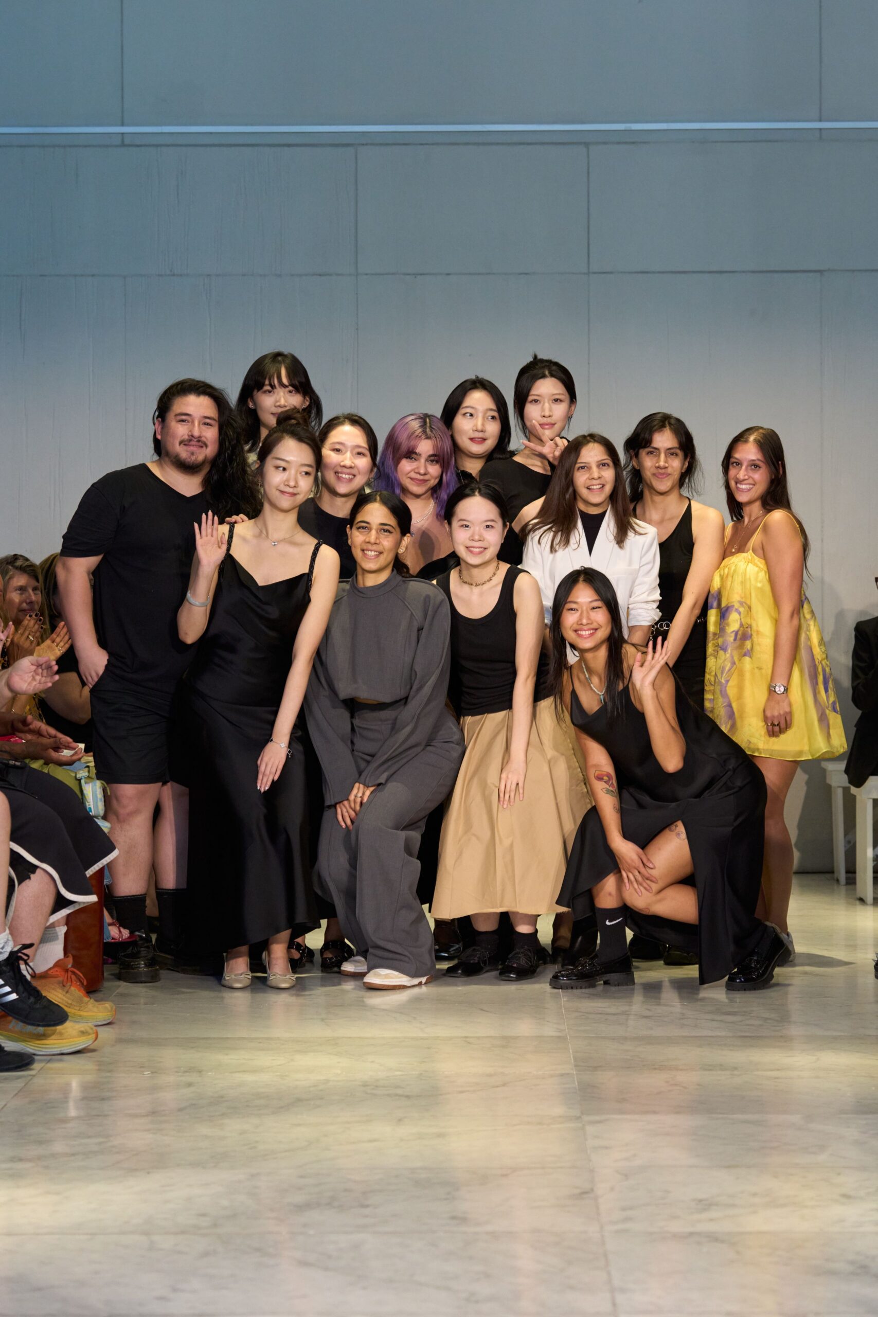 black and beige fashion runway outfits