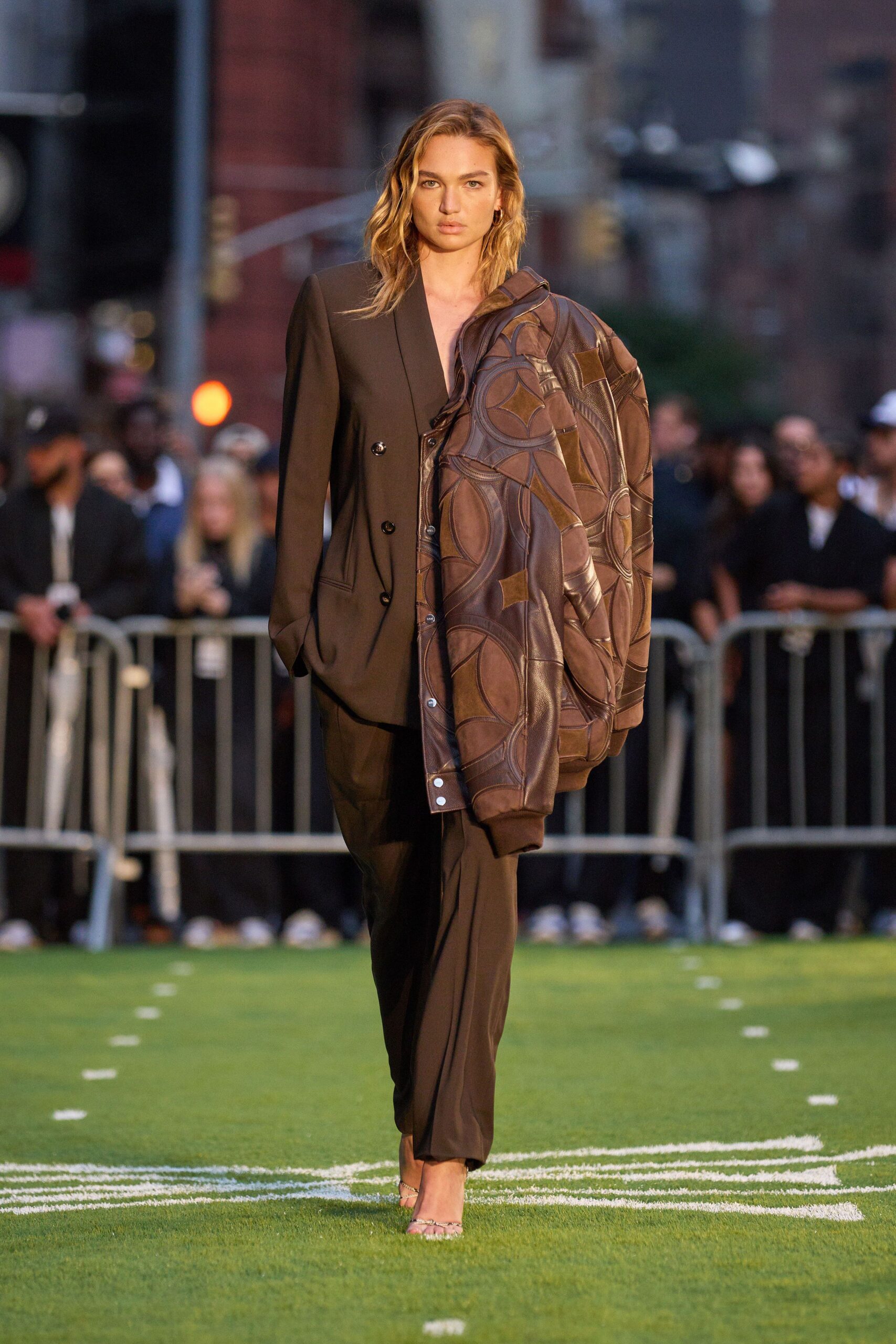 brown silk relaxed printed cape