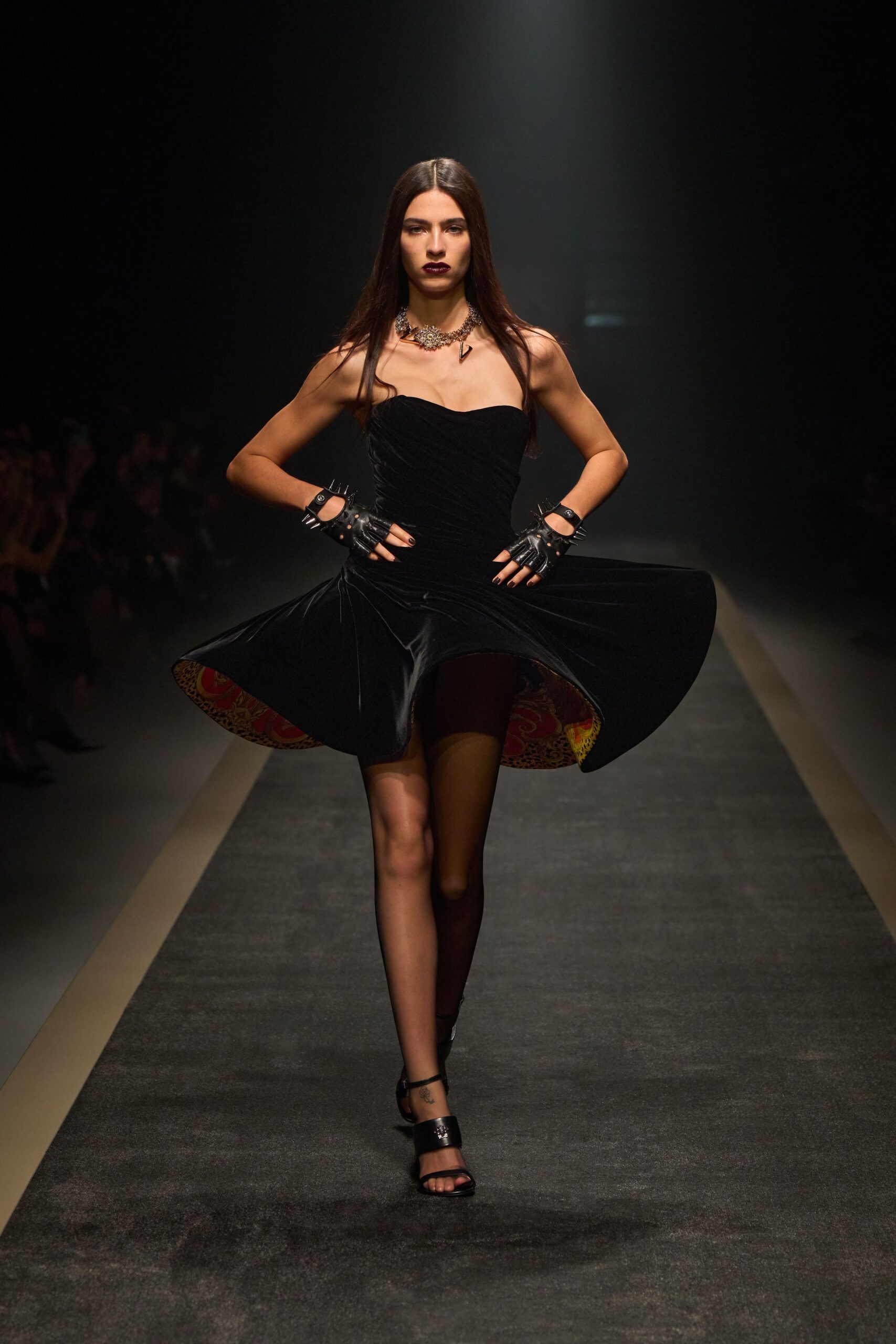 black velvet mini dress
