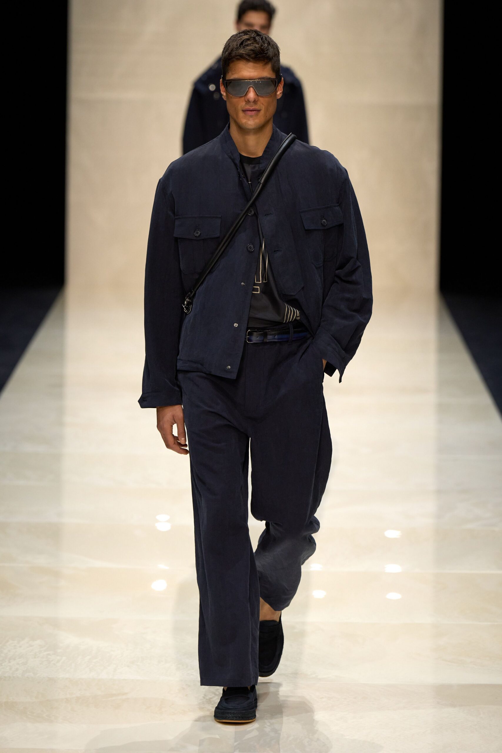 blue relaxed jacket and pants