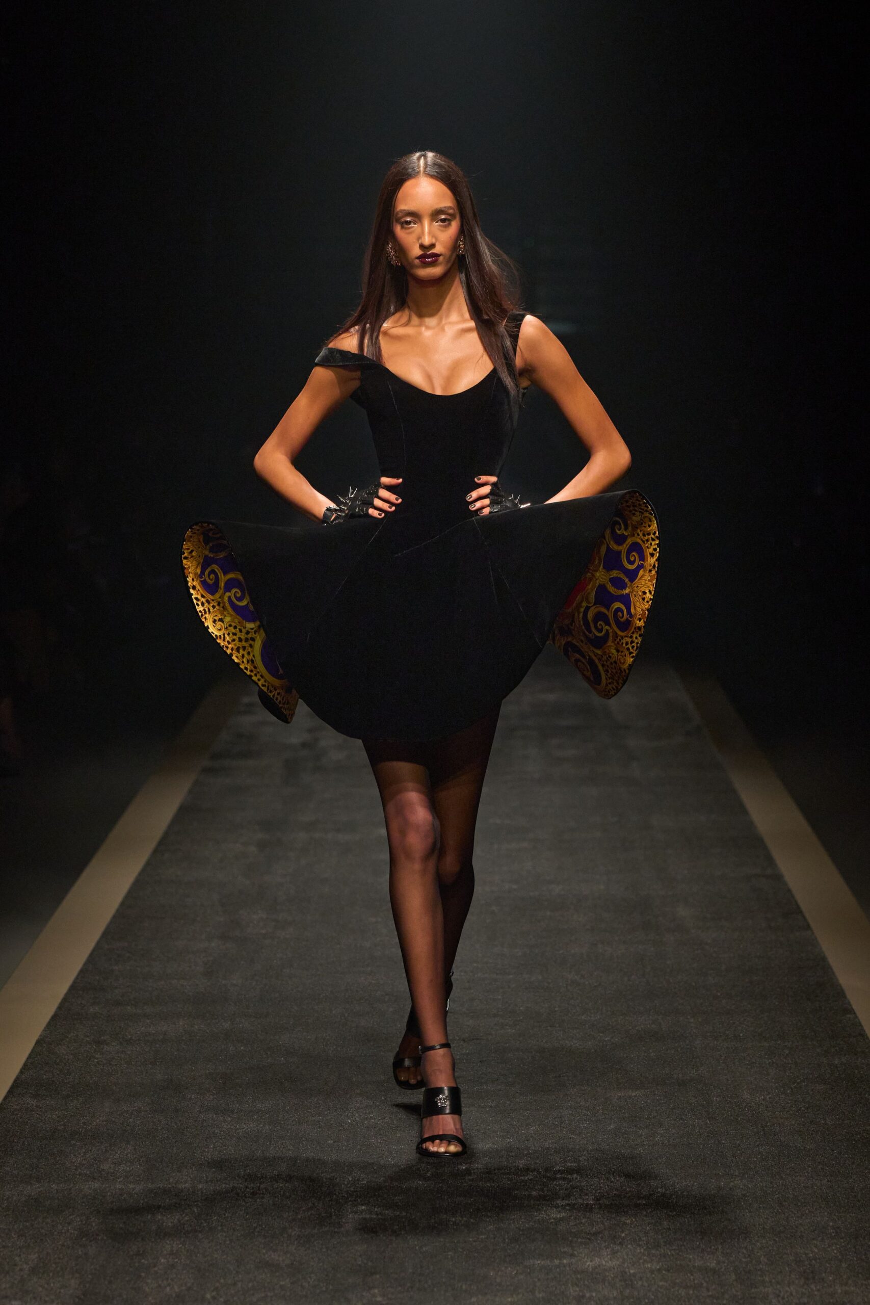 black velvet mini dress