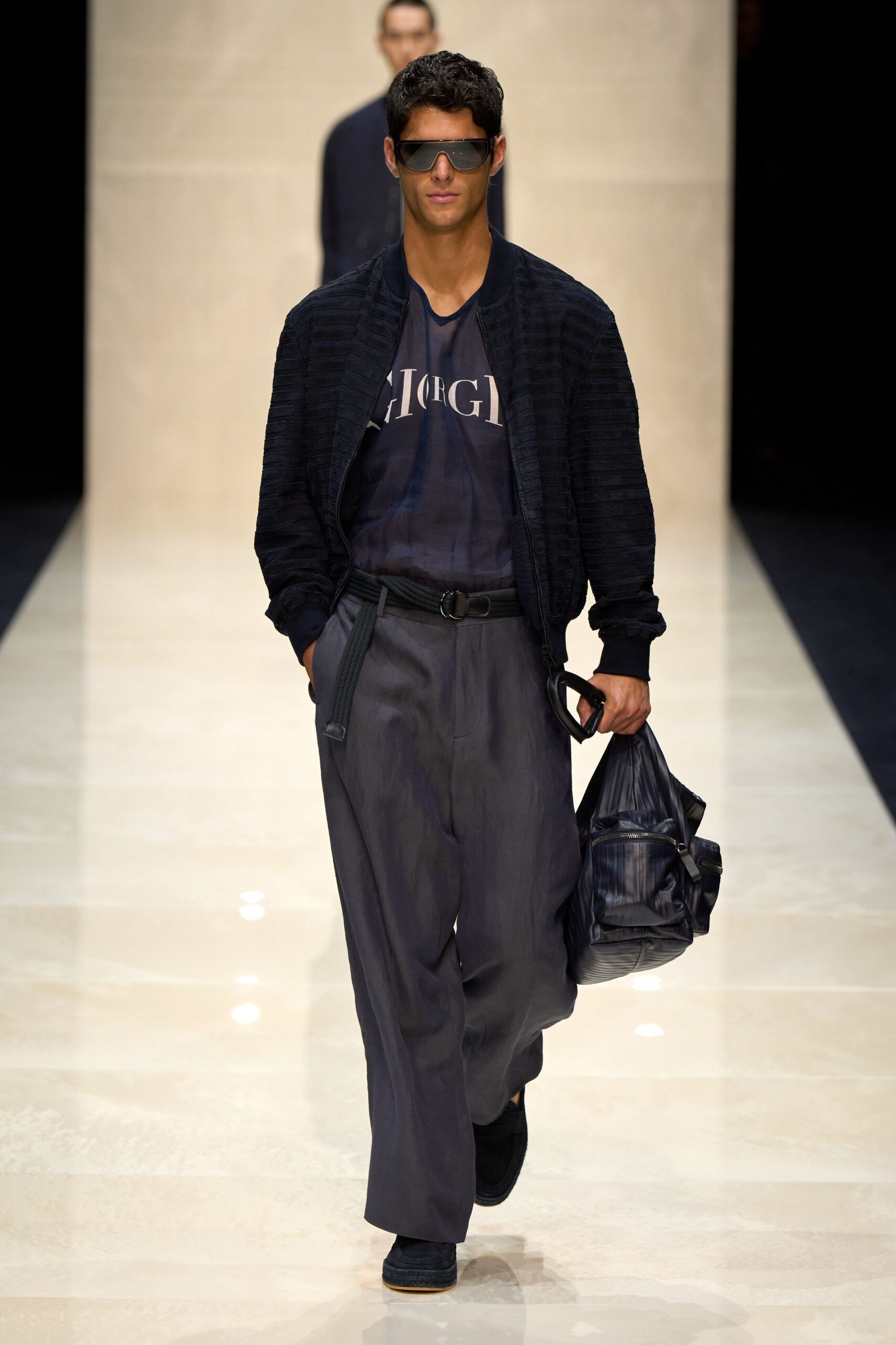 black relaxed jacket with t-shirt