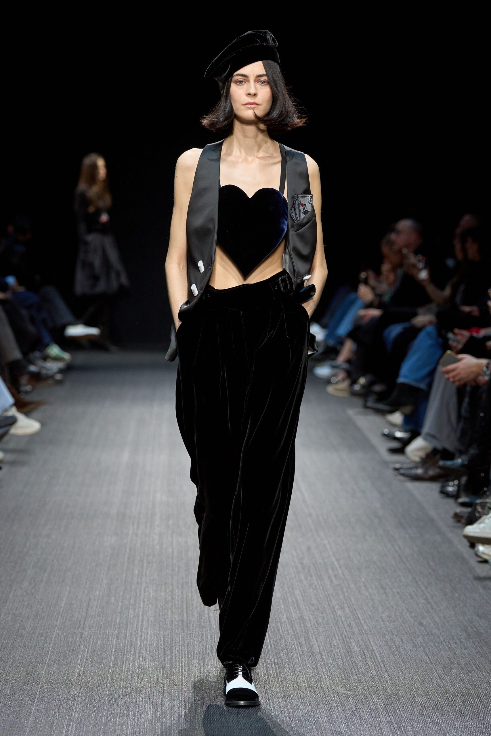 black velvet vest and pants