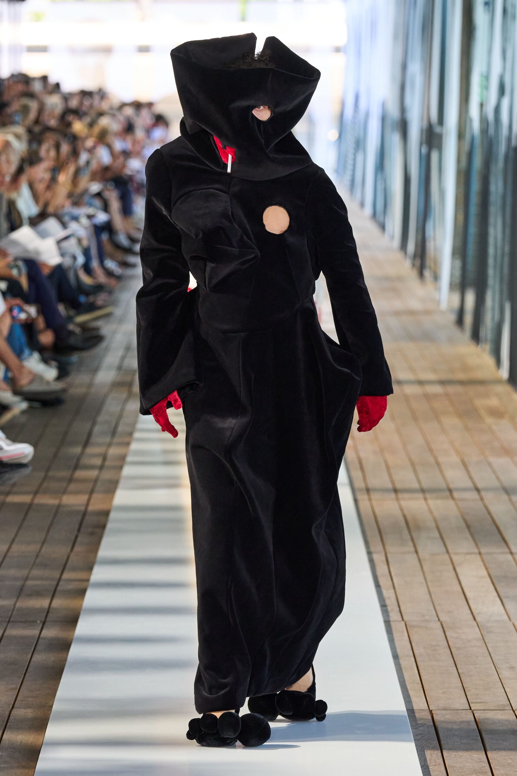 black velvet relaxed gown