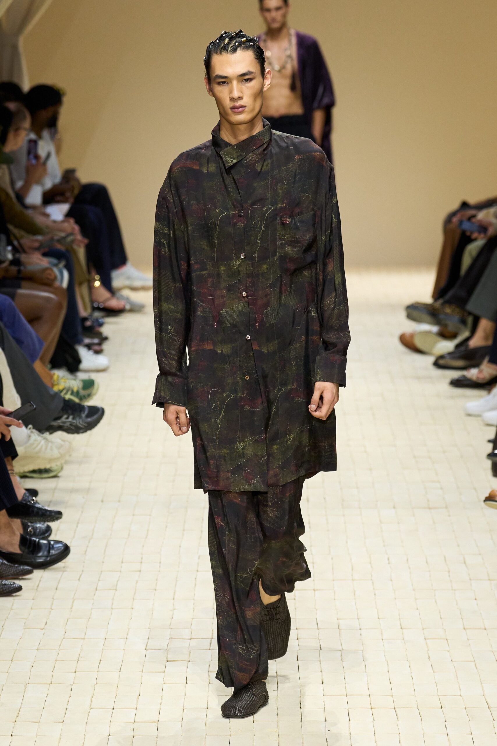 relaxed printed shirt and pants