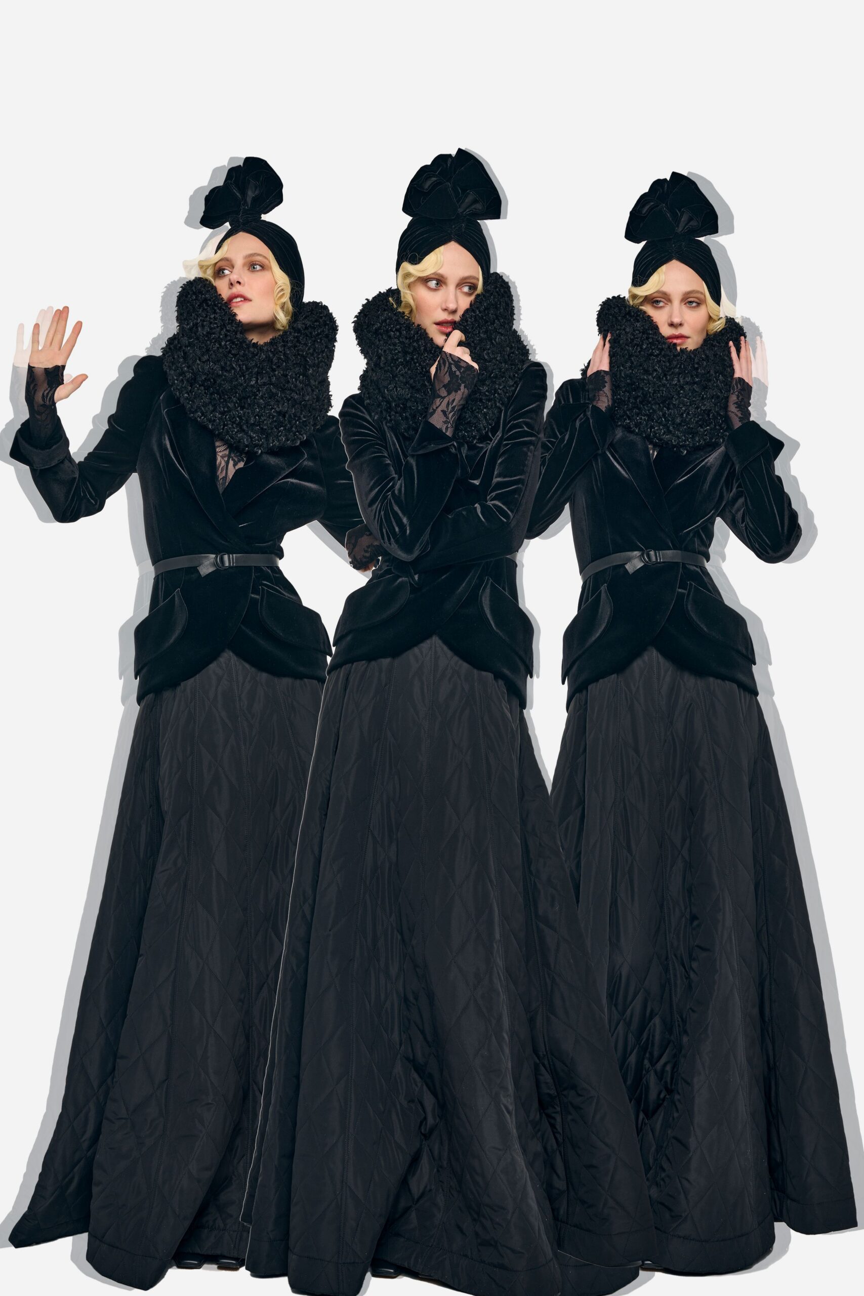black fur scarf