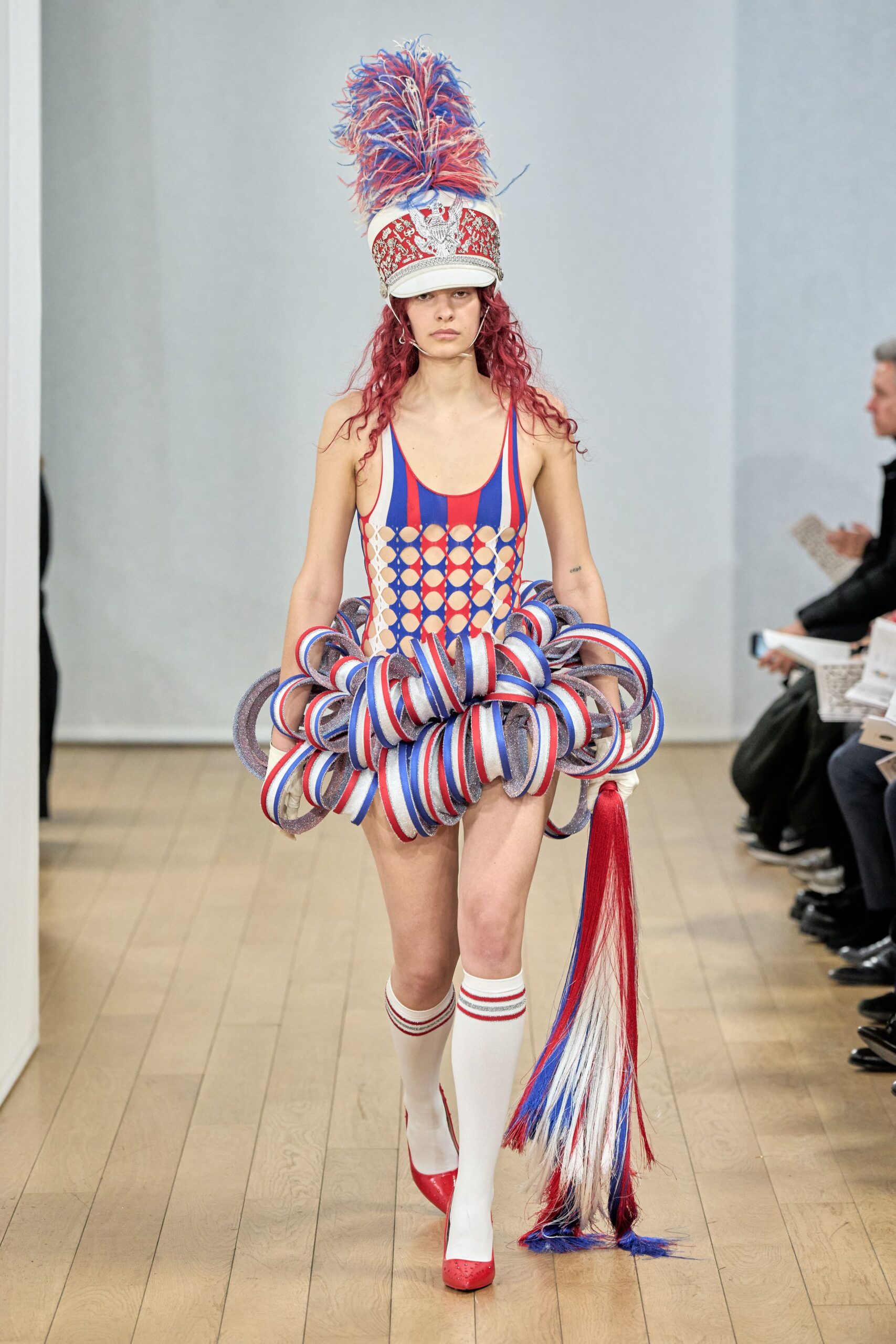 colorful mini dress with hat
