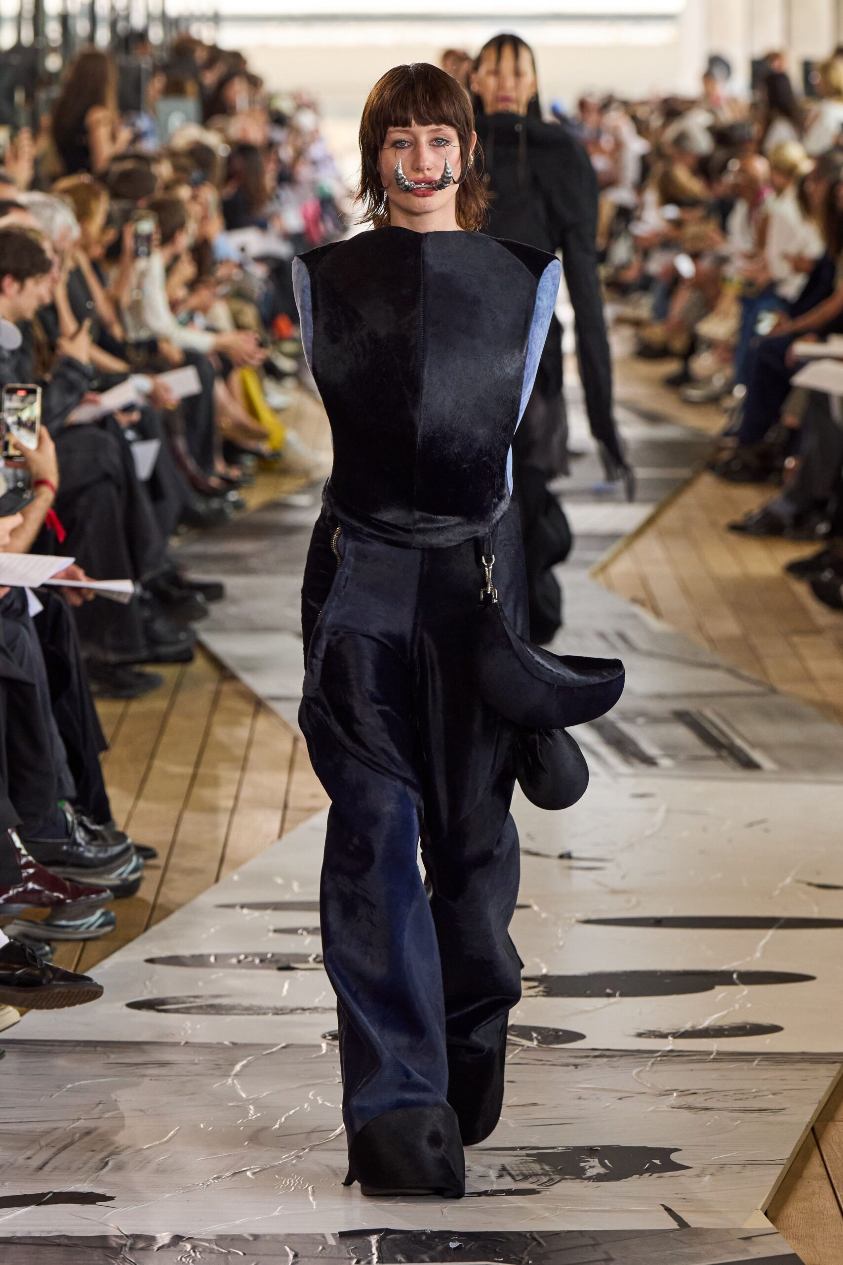 black velvet fitted jumpsuit
