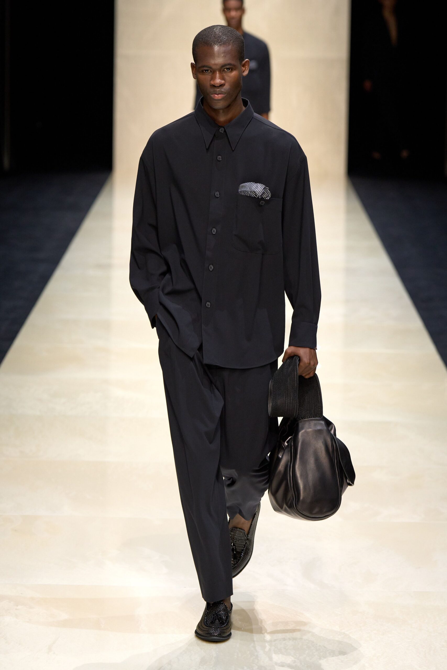 black relaxed shirt and pants