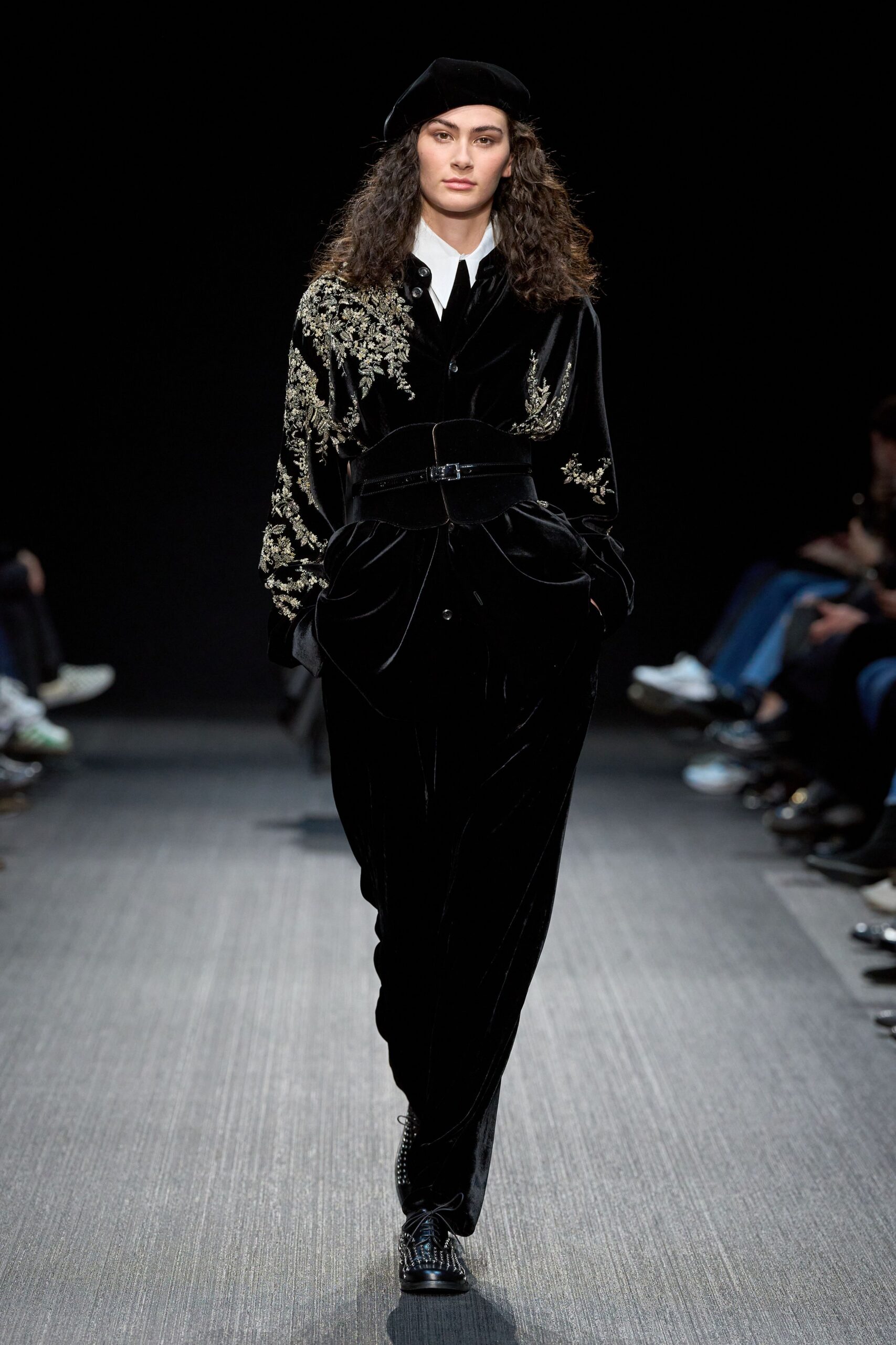 black velvet jacket and pants