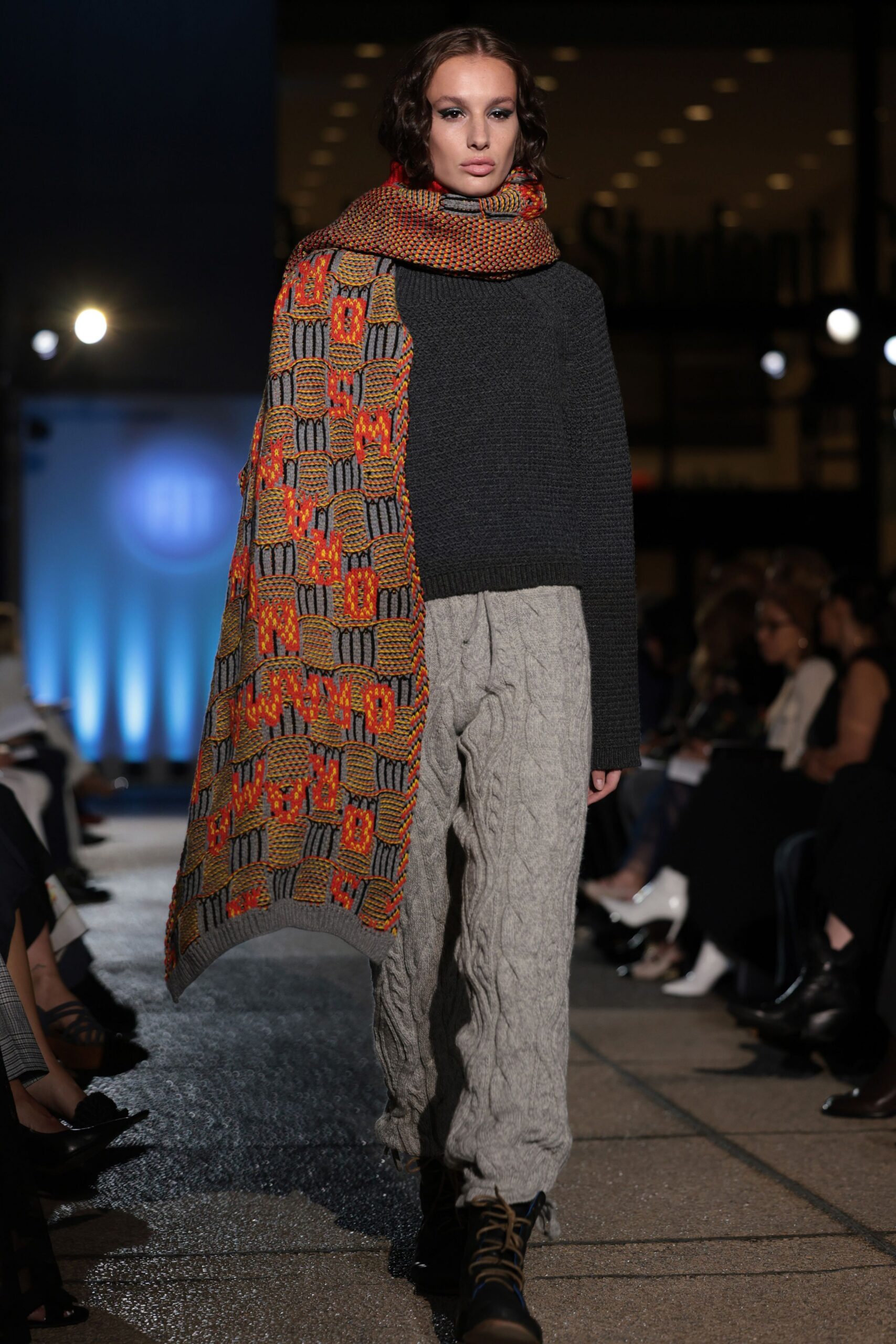 multi wool scarf