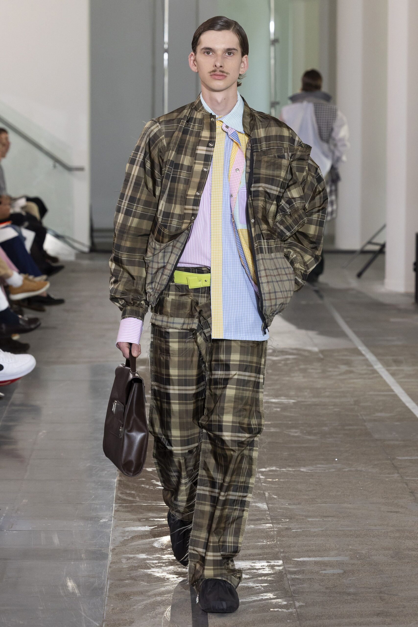 plaid jacket and shirt ensemble