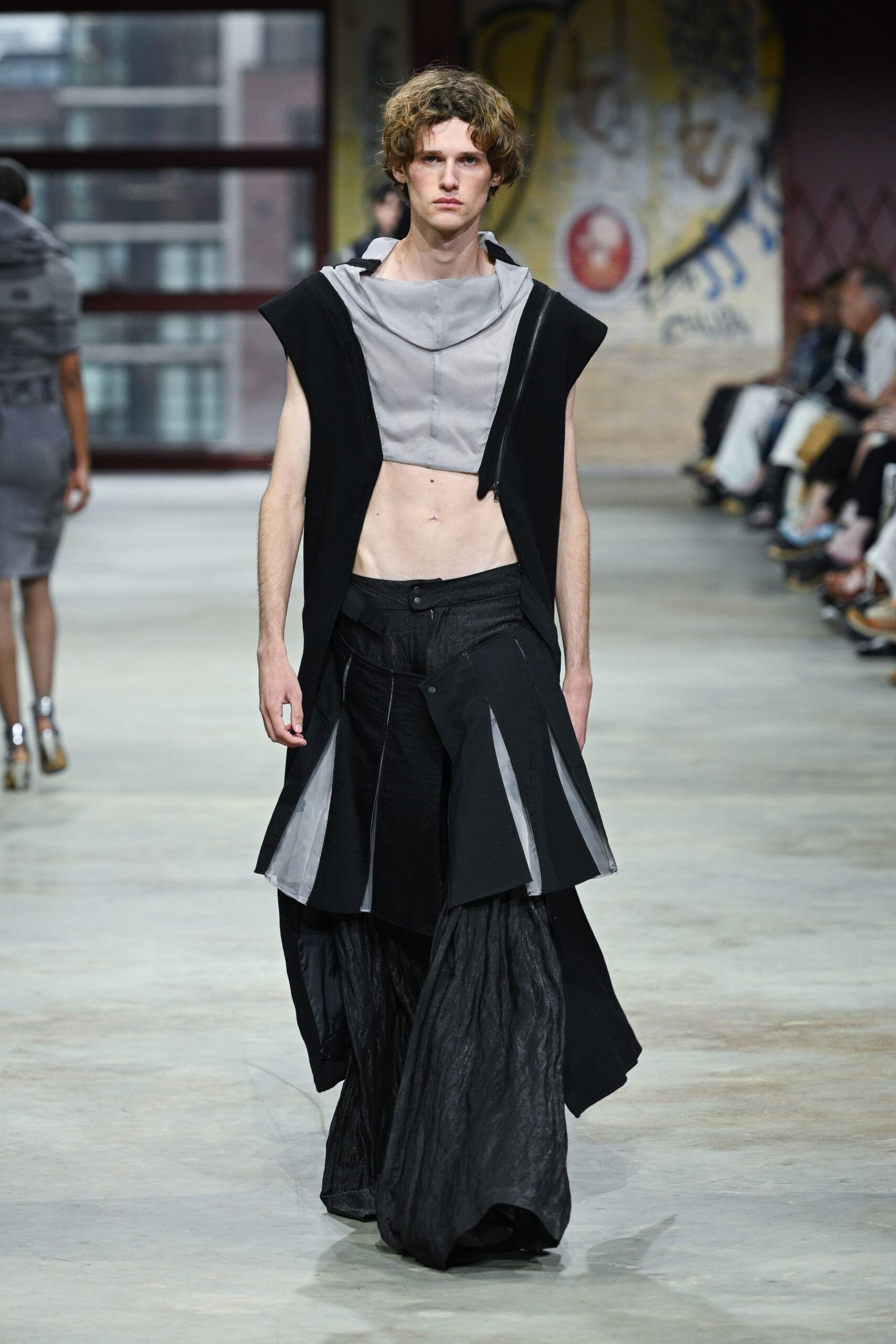 black cotton fitted flared pants