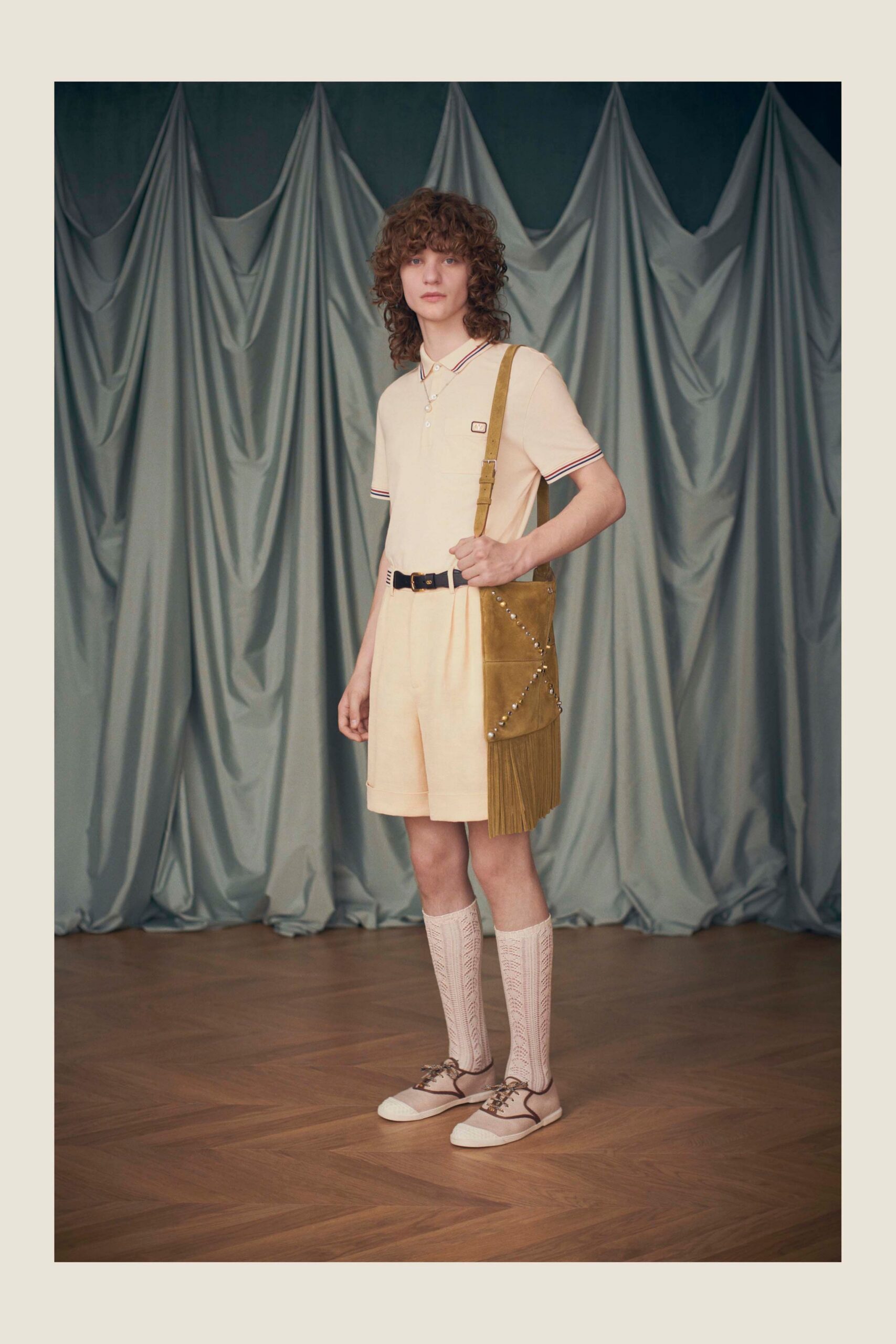 yellow shirt and shorts outfit