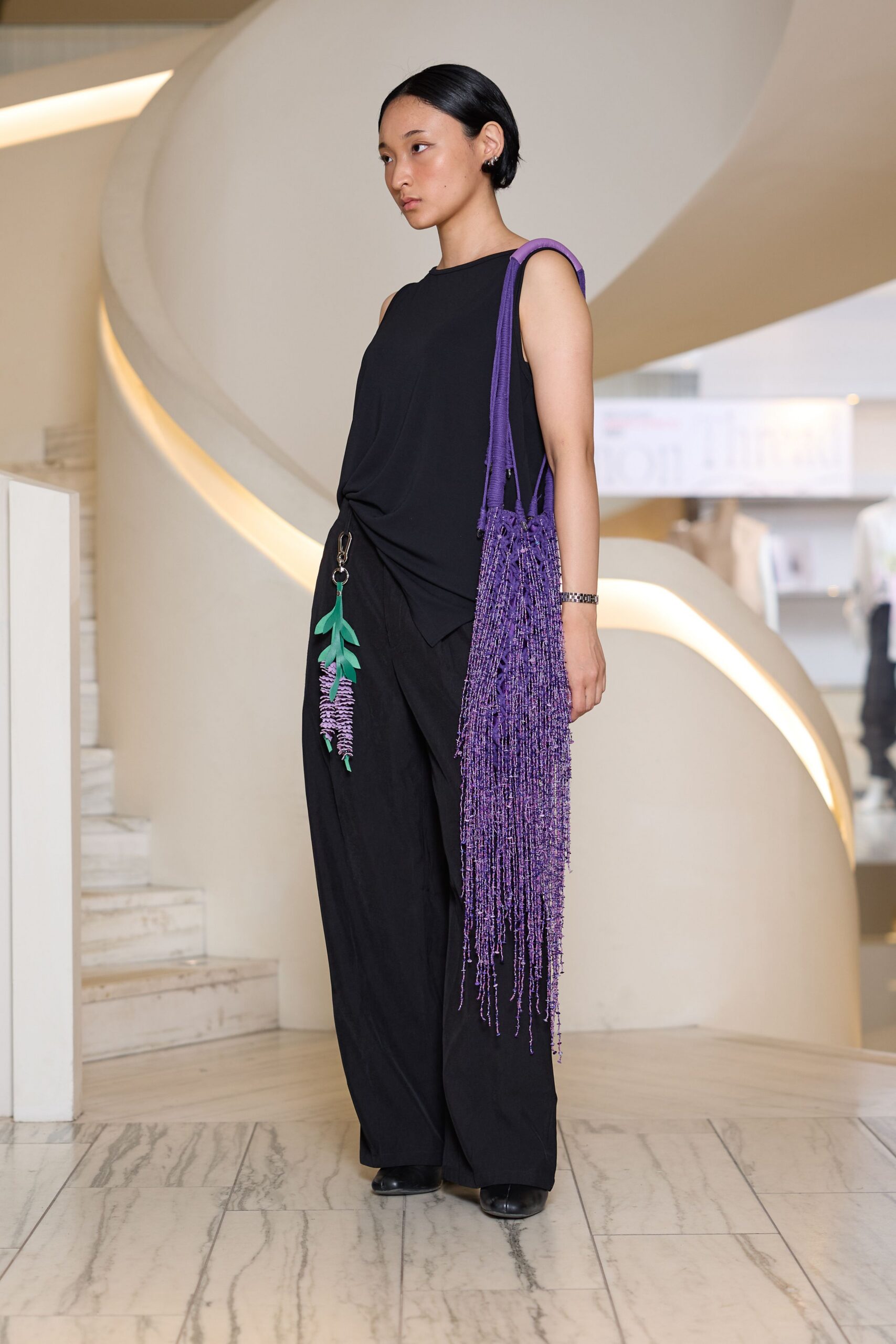 black relaxed top and pants