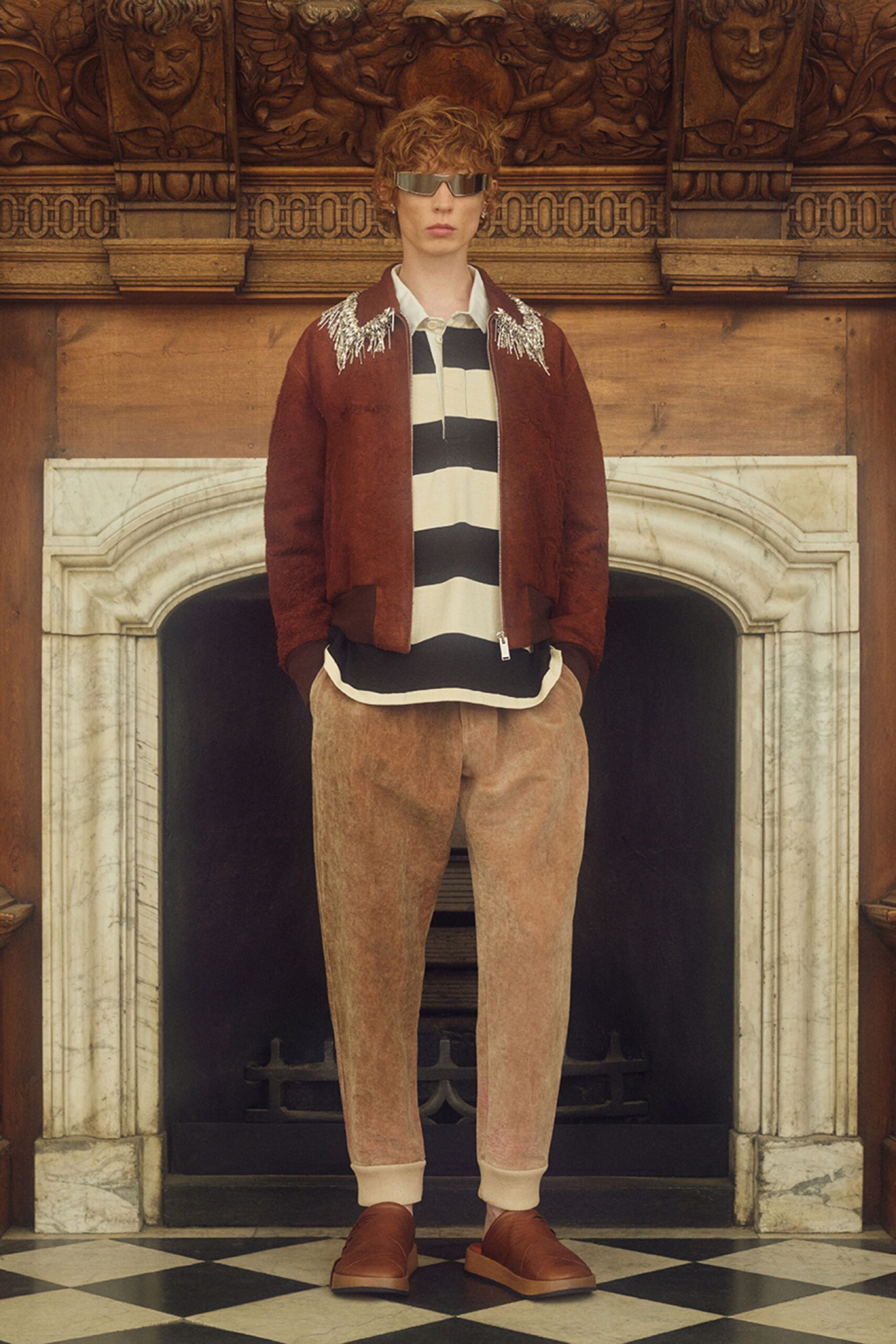 brown suede jacket with fringes