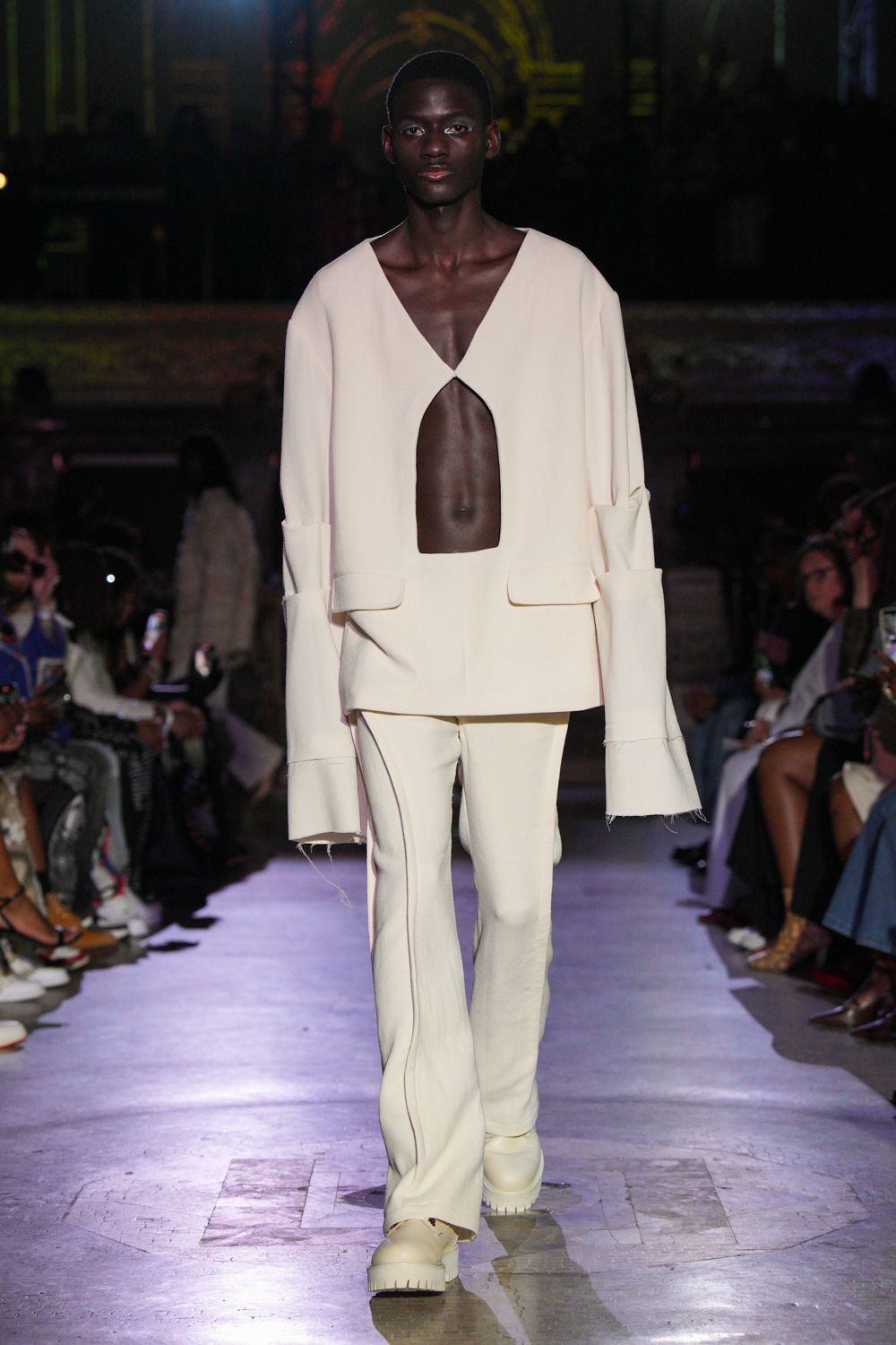 white relaxed top and pants