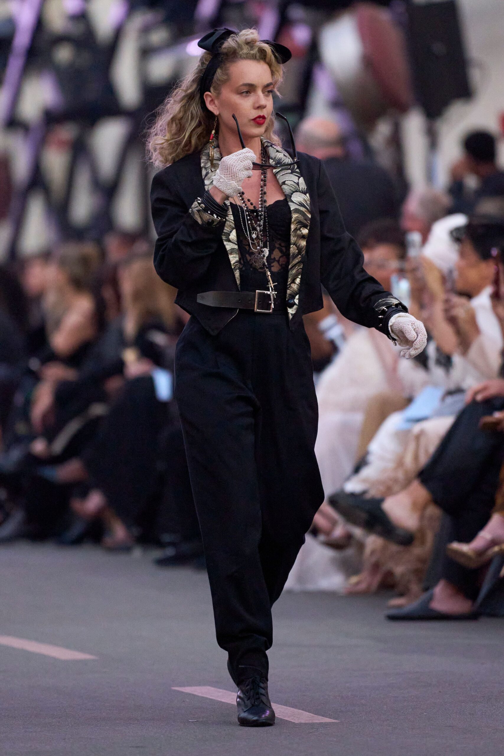 black cotton long-sleeve v-neck fitted zippered belted jumpsuit