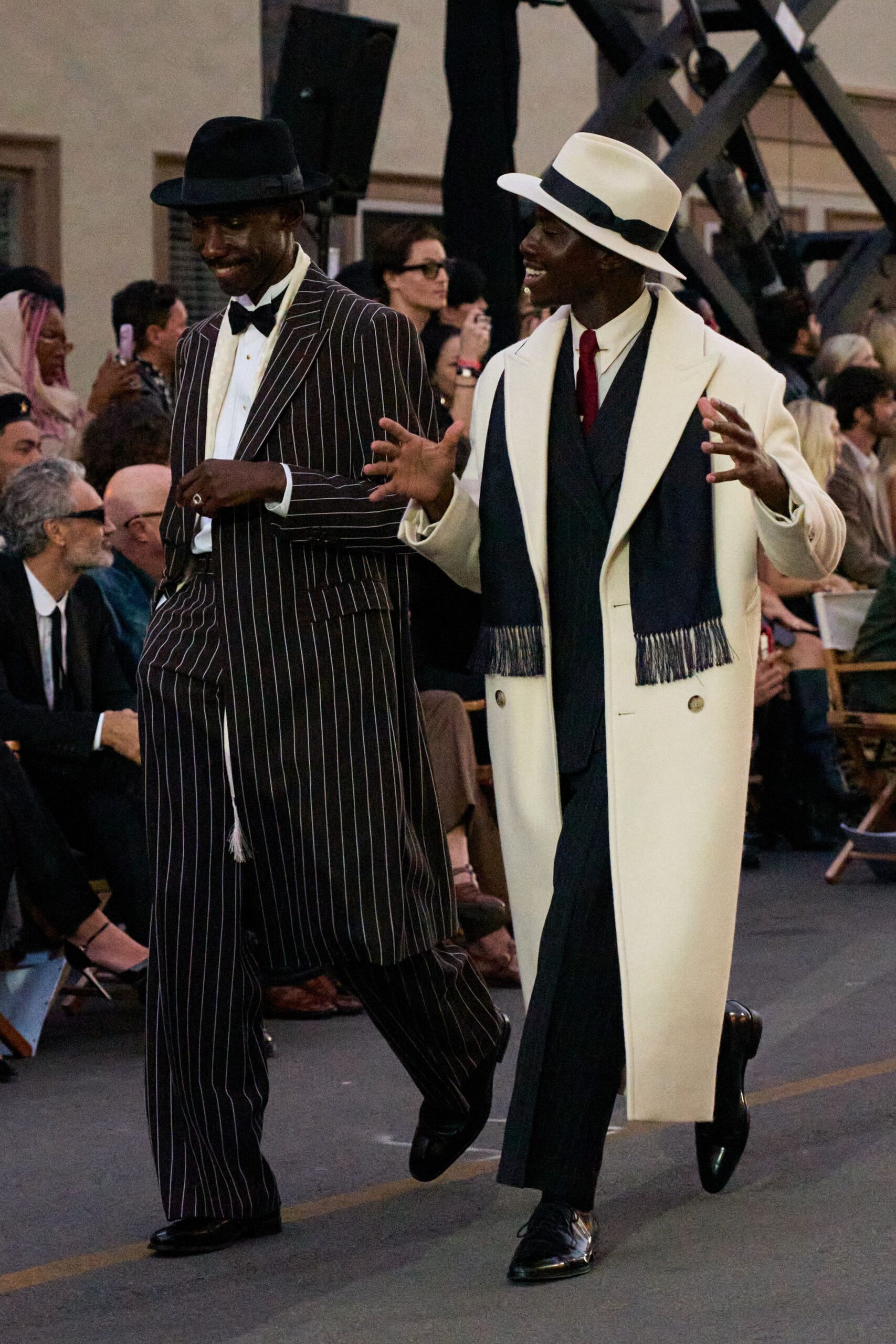white wool long-sleeve collared structured belted coat